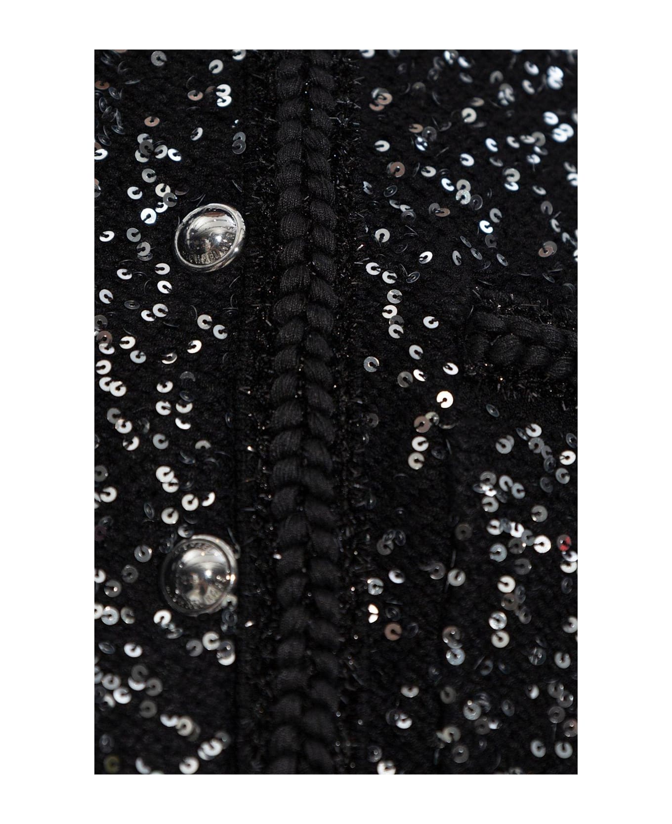 Michael Kors Sequin-embellished Cardigan - Black Silver