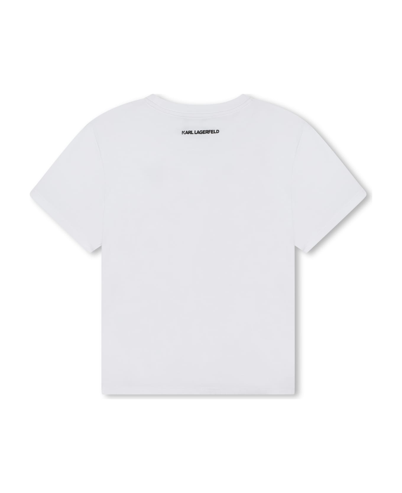 Karl Lagerfeld Kids T-shirt Con Stampa - White