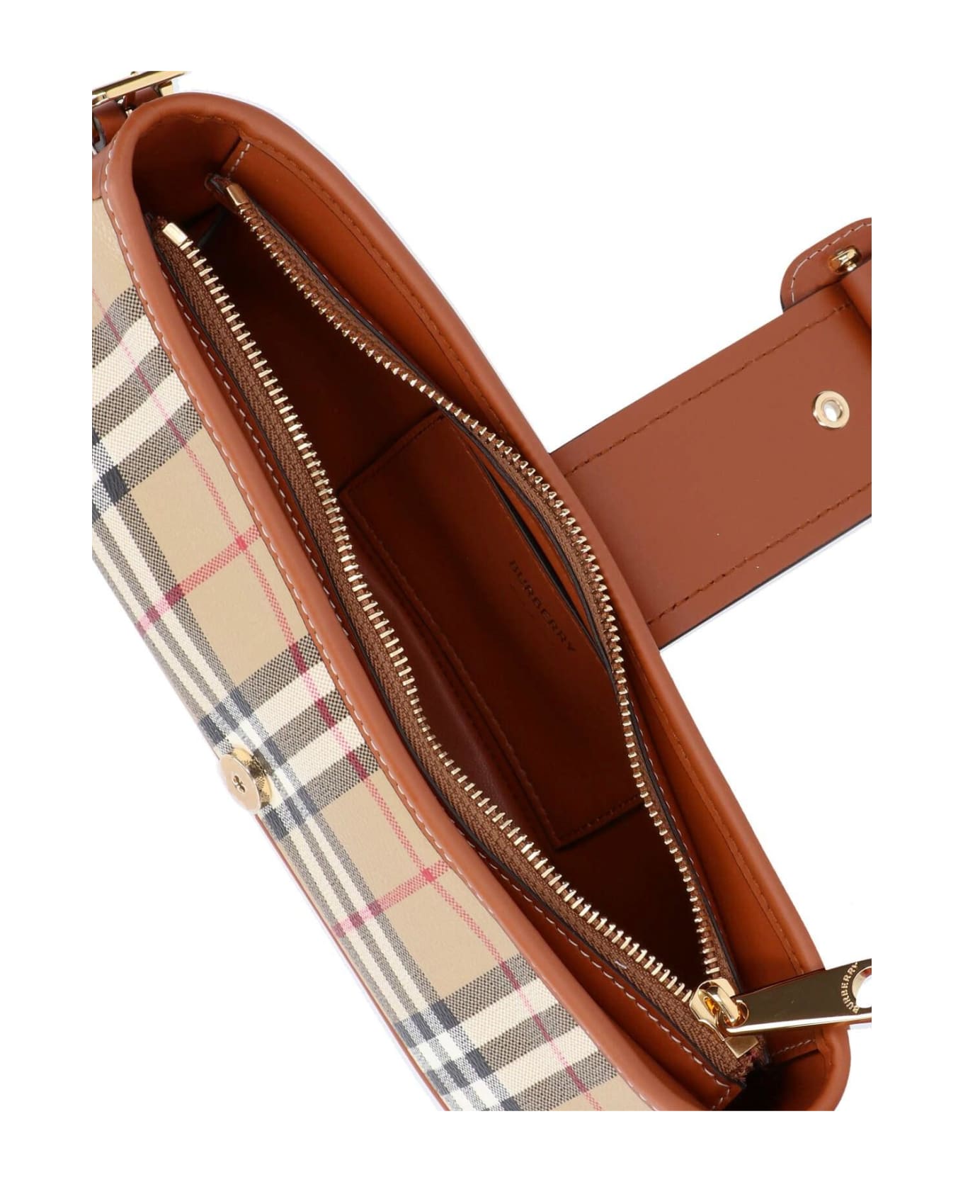 Burberry 'check' Shoulder Bag - BRIARBROWN