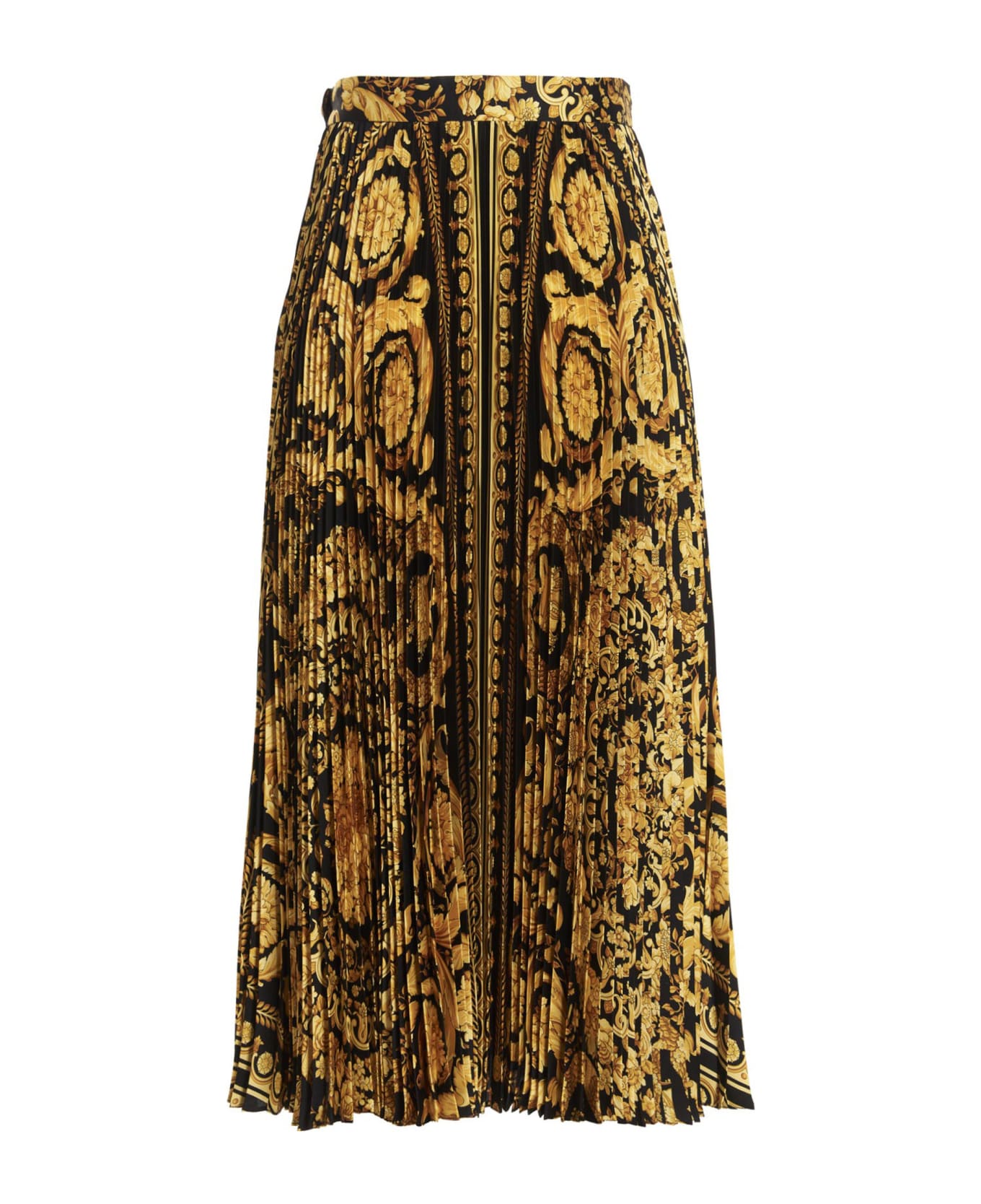 Versace Baroque Pattern Pleated Skirt - Multicolor