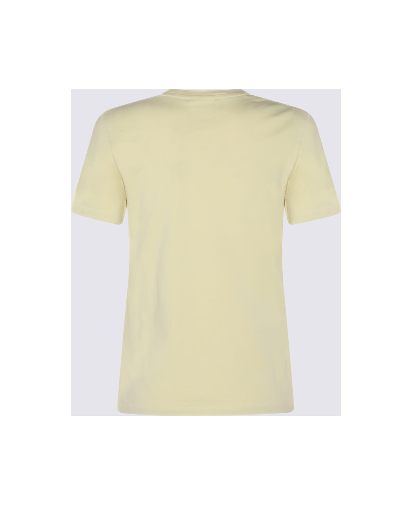 Maison Kitsuné Yellow Cotton Fox Head T-shirt - CHALK YELLOW