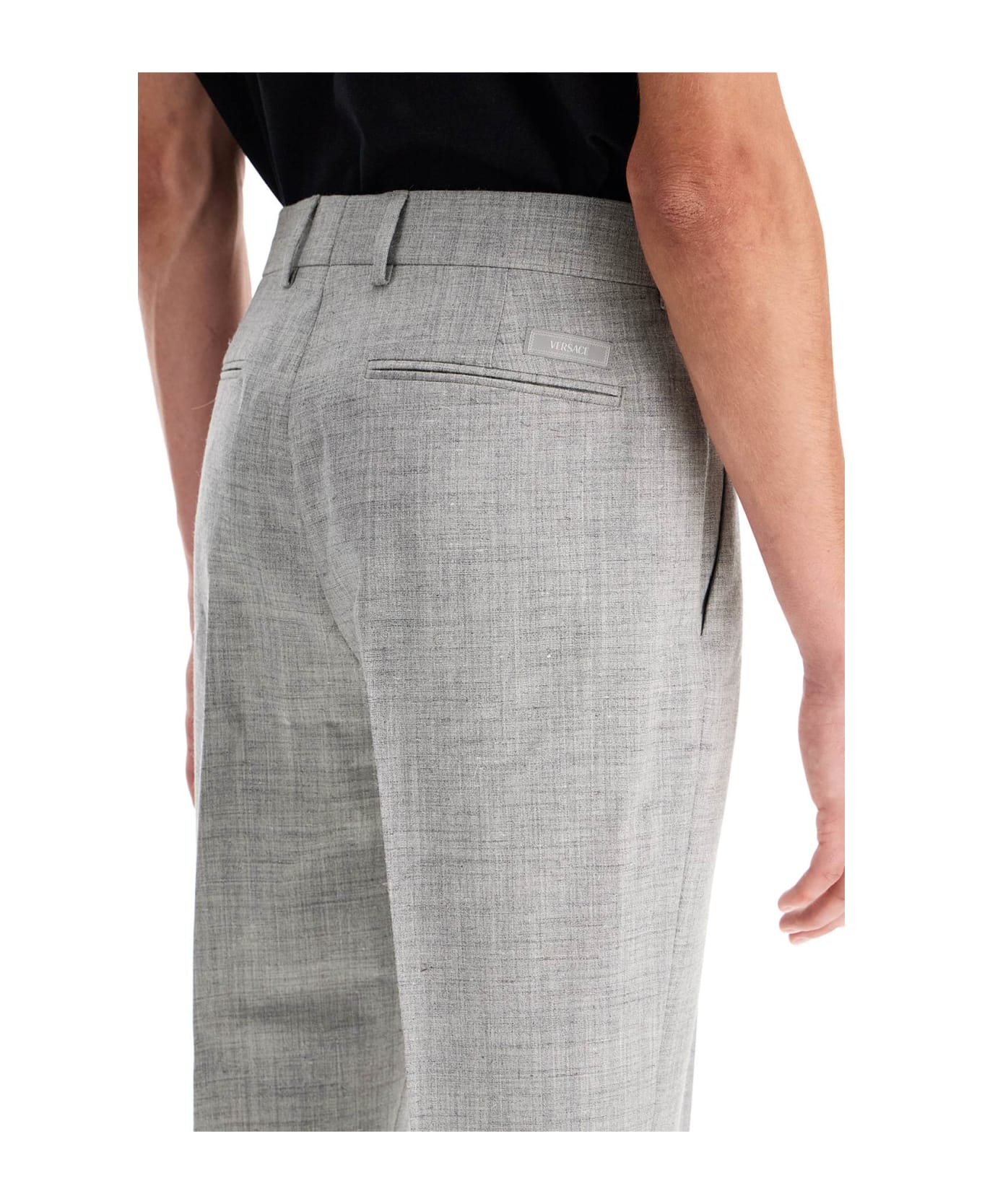 Versace Tailoring Cigarette Pants - CONCRETE MELANGE (Grey)