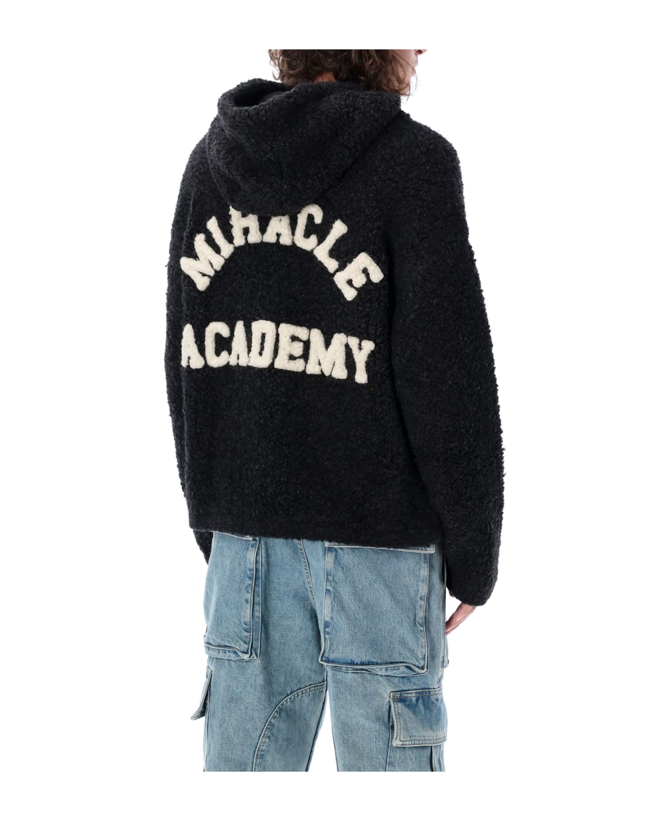 Nahmias Miracle Academy Fur Hooded Coat - BLACK カーディガン