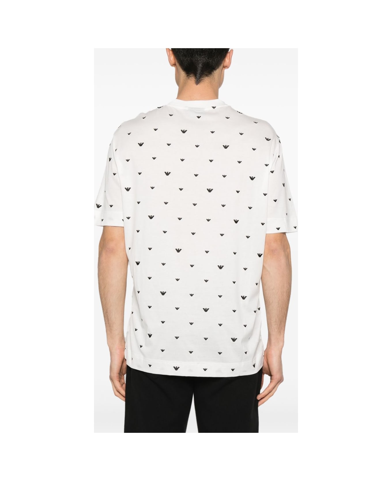 Emporio Armani Allover Logo T-shirt - White
