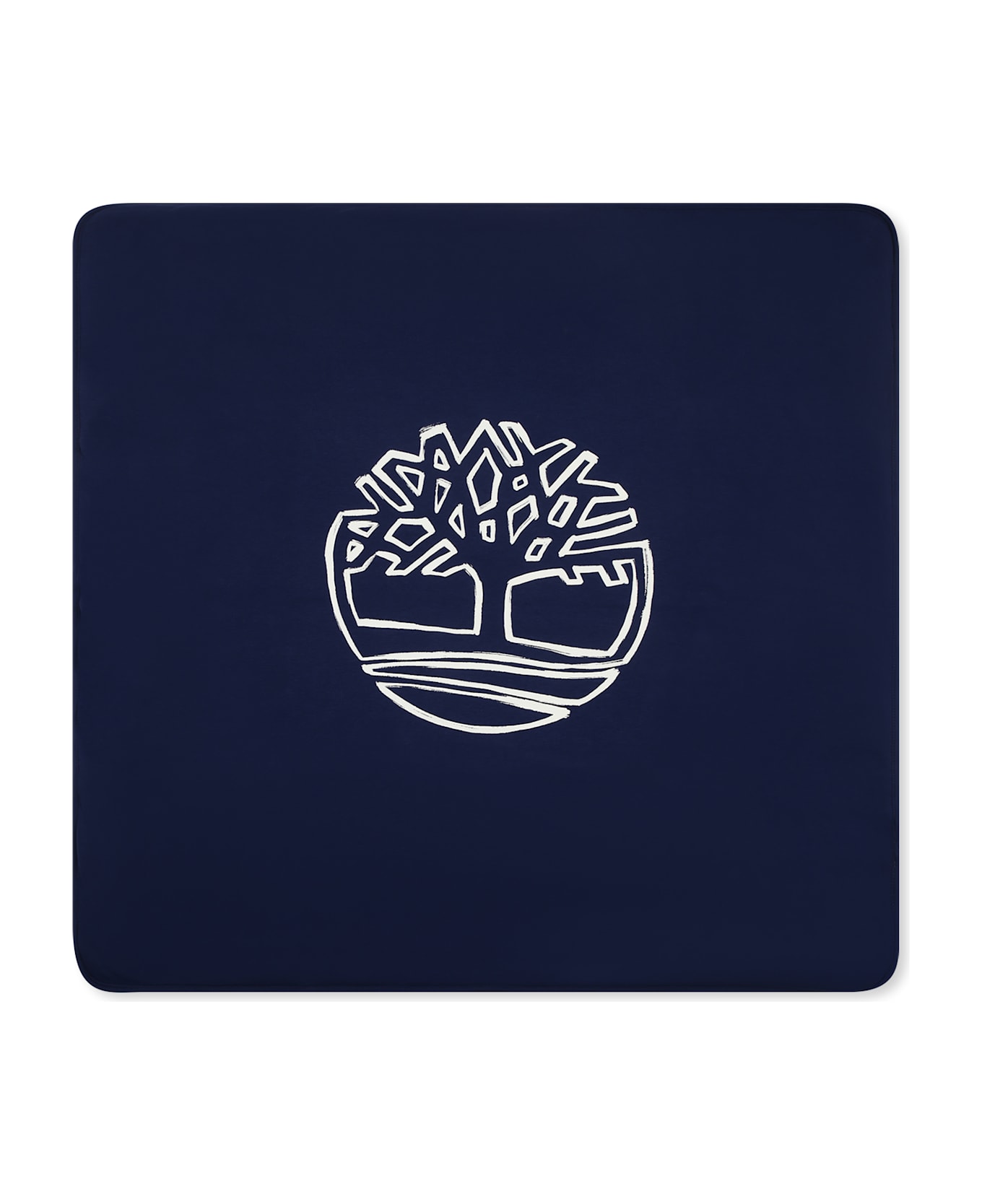 Timberland Blue Blanket For Baby Boy With Tree - Blue