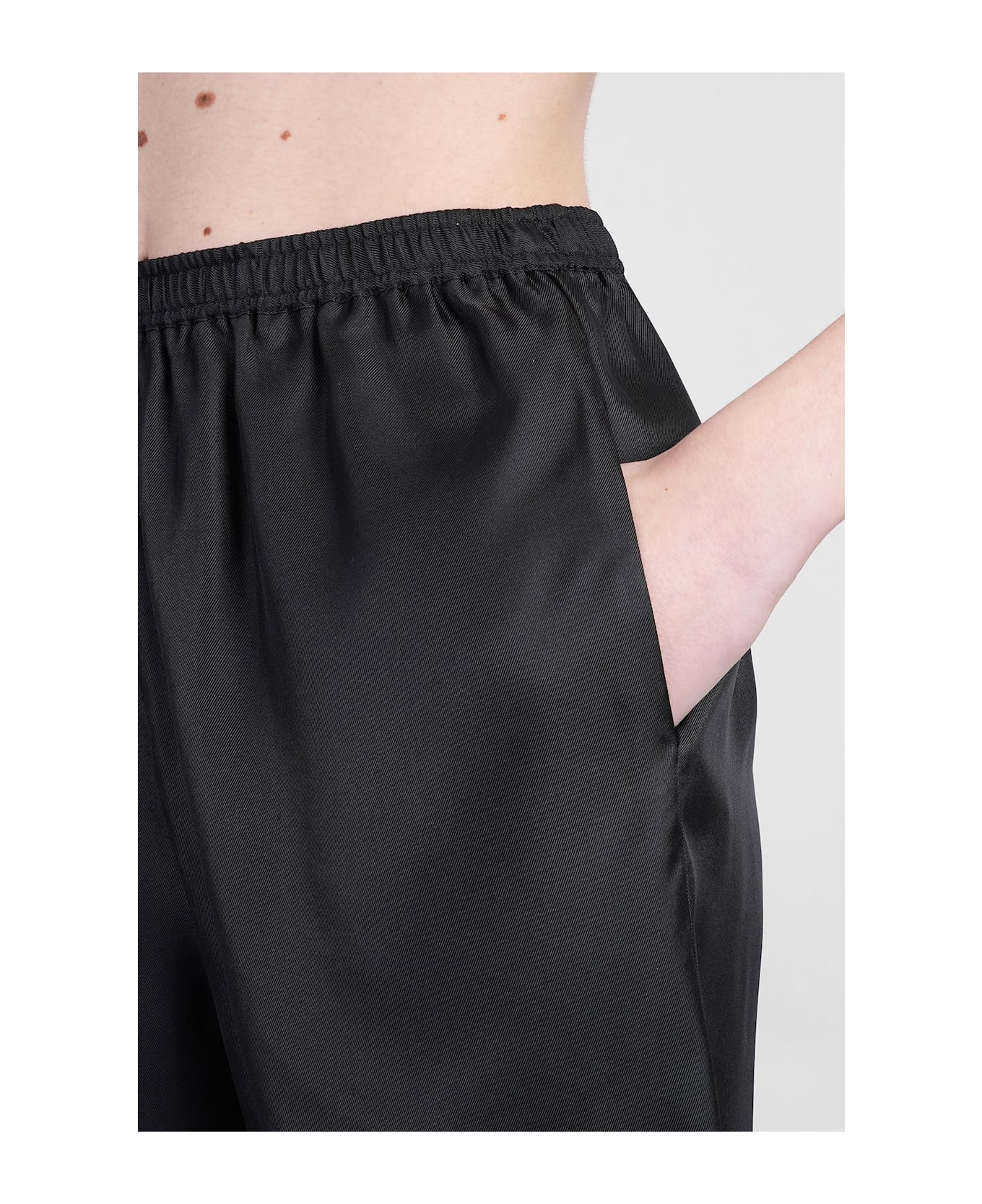 Loulou Studio Zinia Shorts In Black Silk - black