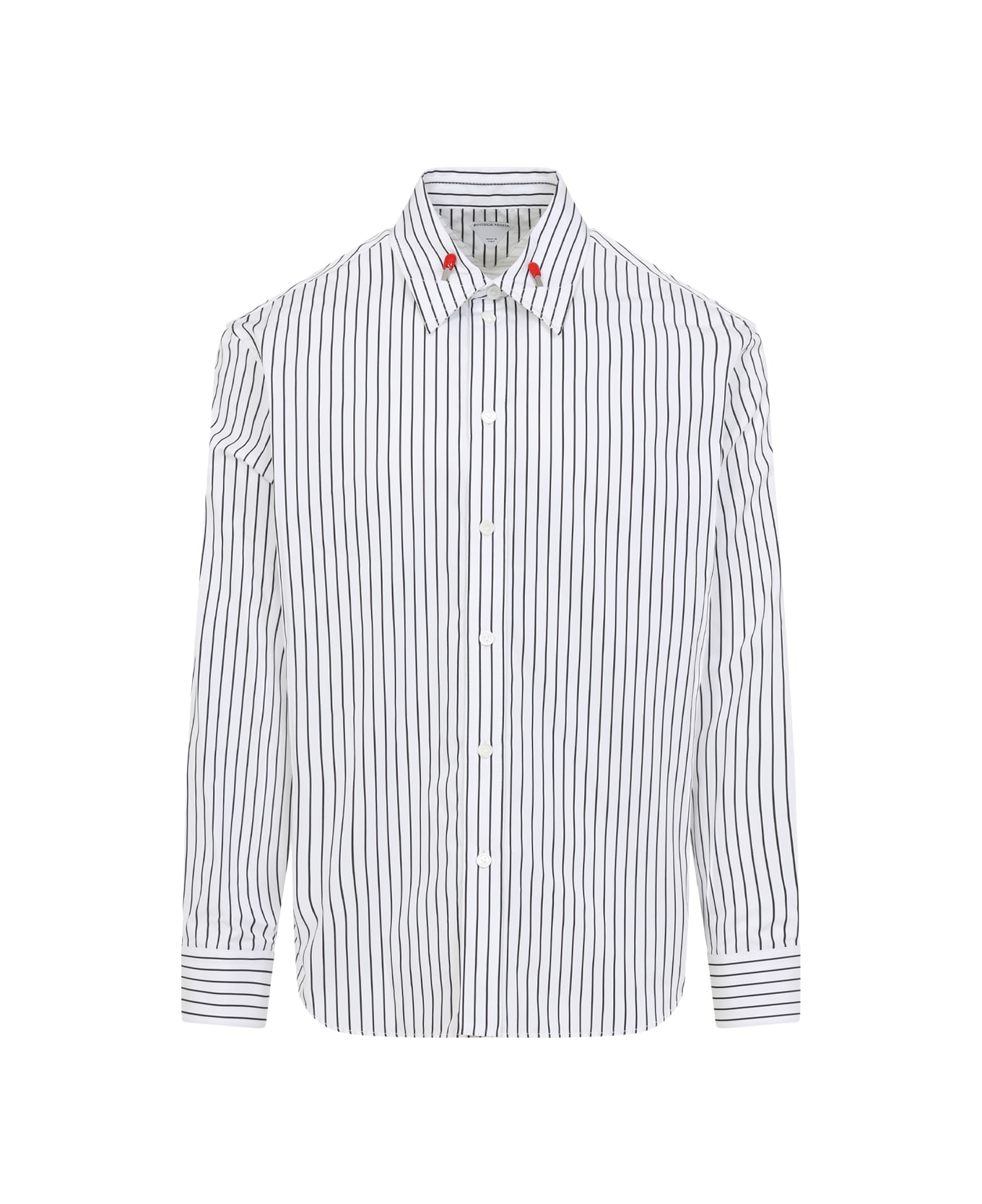 Bottega Veneta Embroidered Poplin Shirt - WHITEBLACK