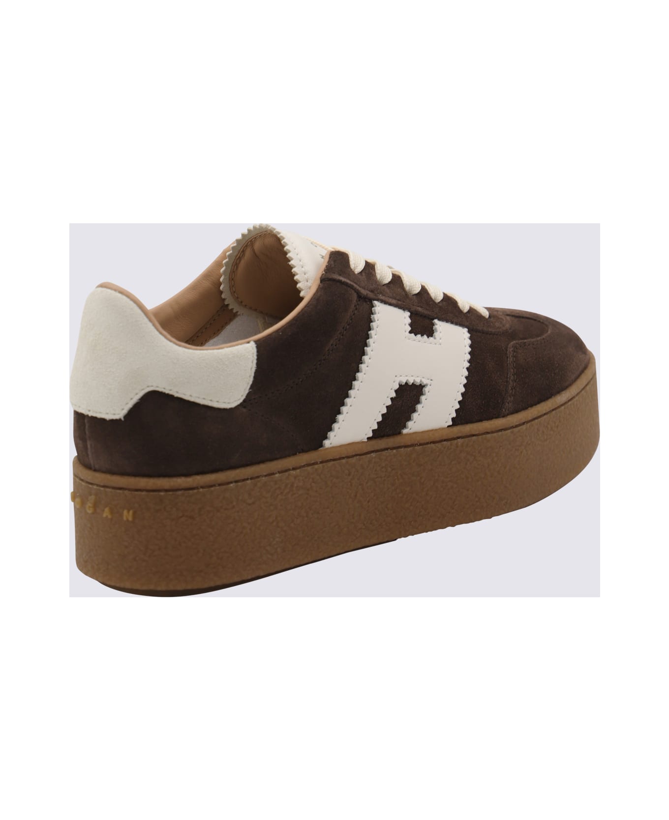 Hogan Brown Leather Sneakers - Brown