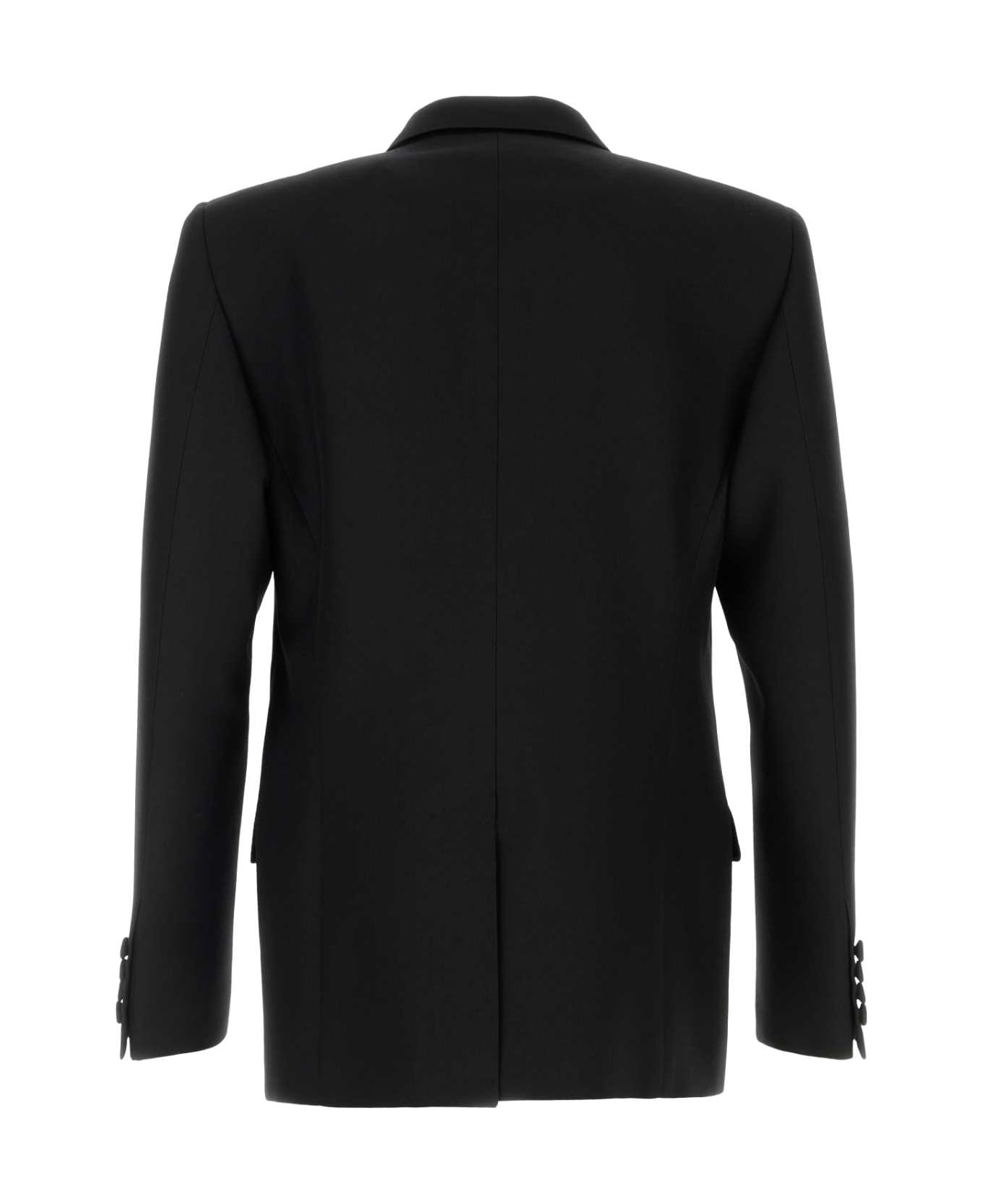 Valentino Garavani Black Polyester Blend Jacket - NERO