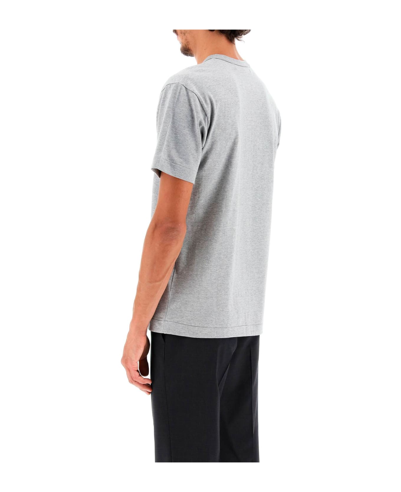 Comme des Garçons Play T-shirt With Play Print - GREY (Grey)