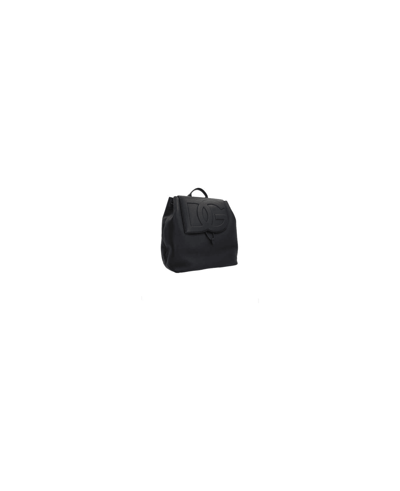 Dolce 
Gabbana Logo Embossed Backpack - Black
