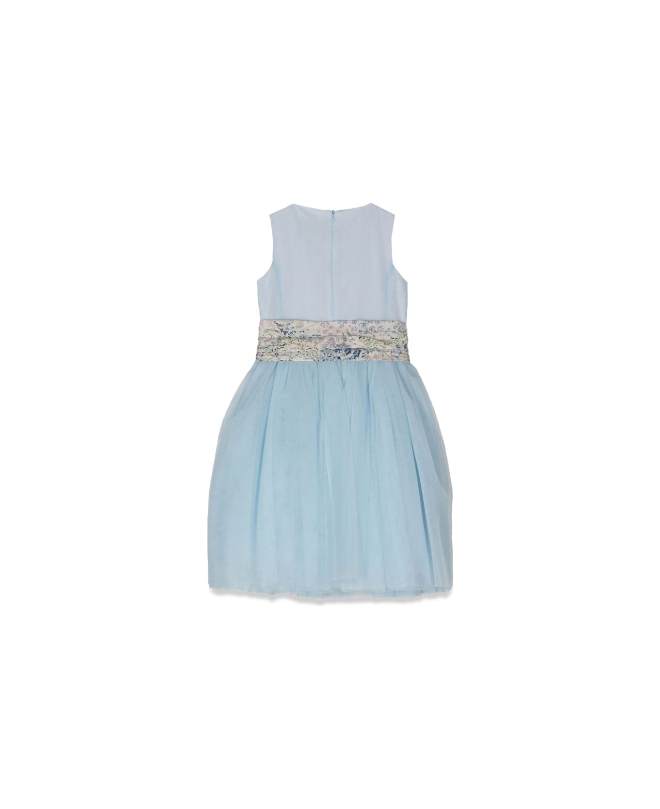 Simonetta Sm Dress Wide Skirt - BABY BLUE