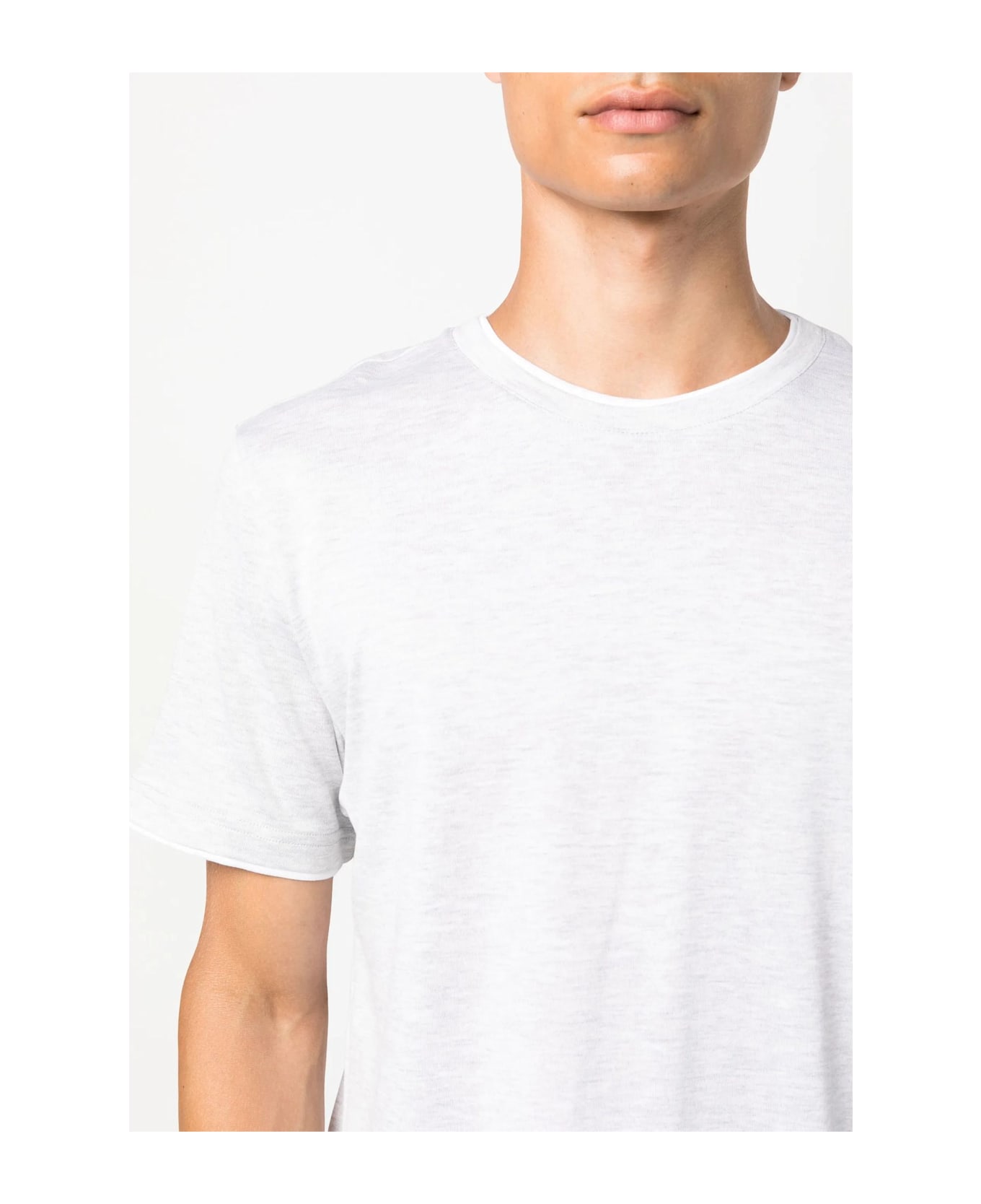 Eleventy Crew-neck T-shirts - Grigio Bianco