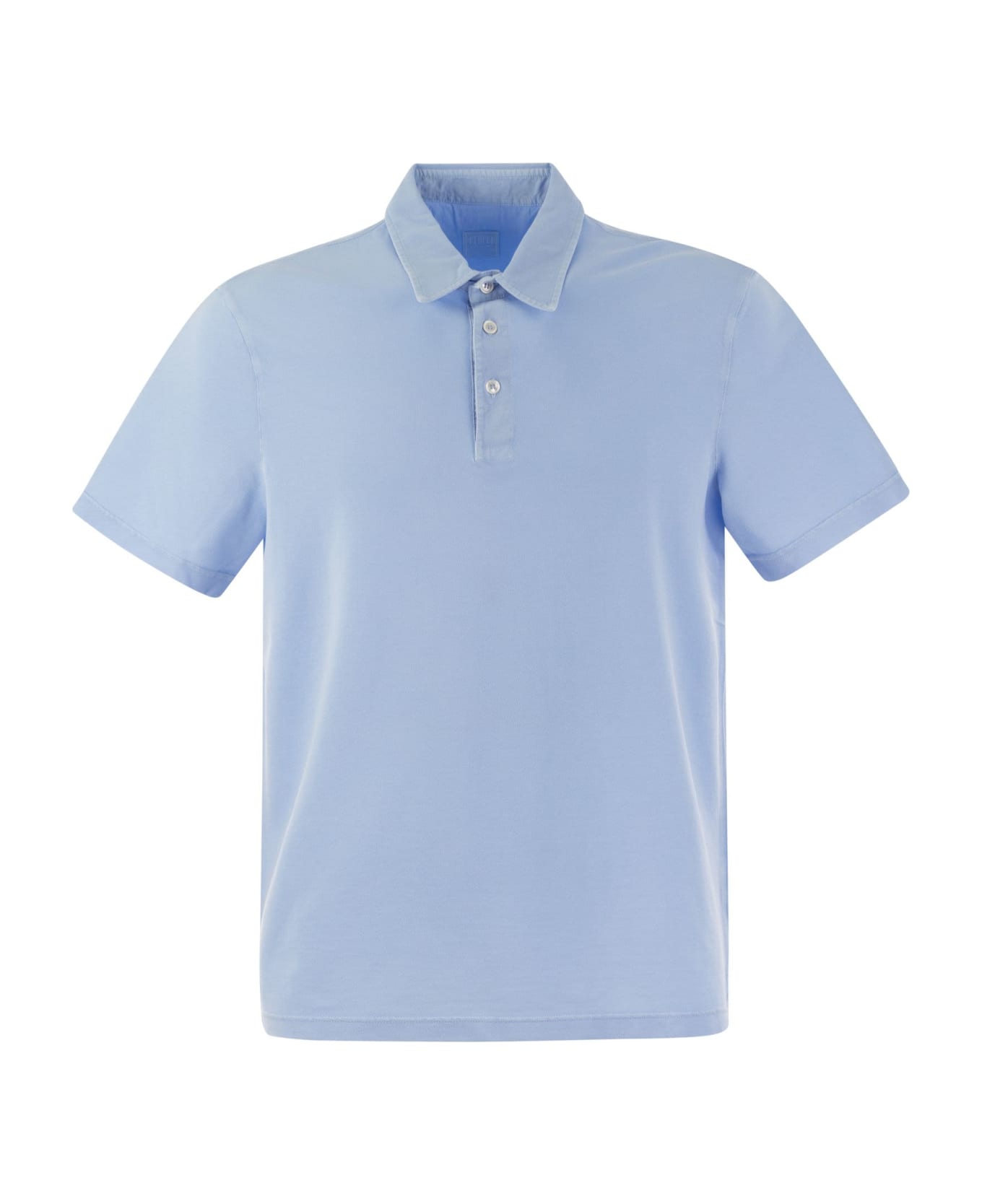Fedeli Short-sleeved Cotton Polo Shirt - Light Blue ポロシャツ