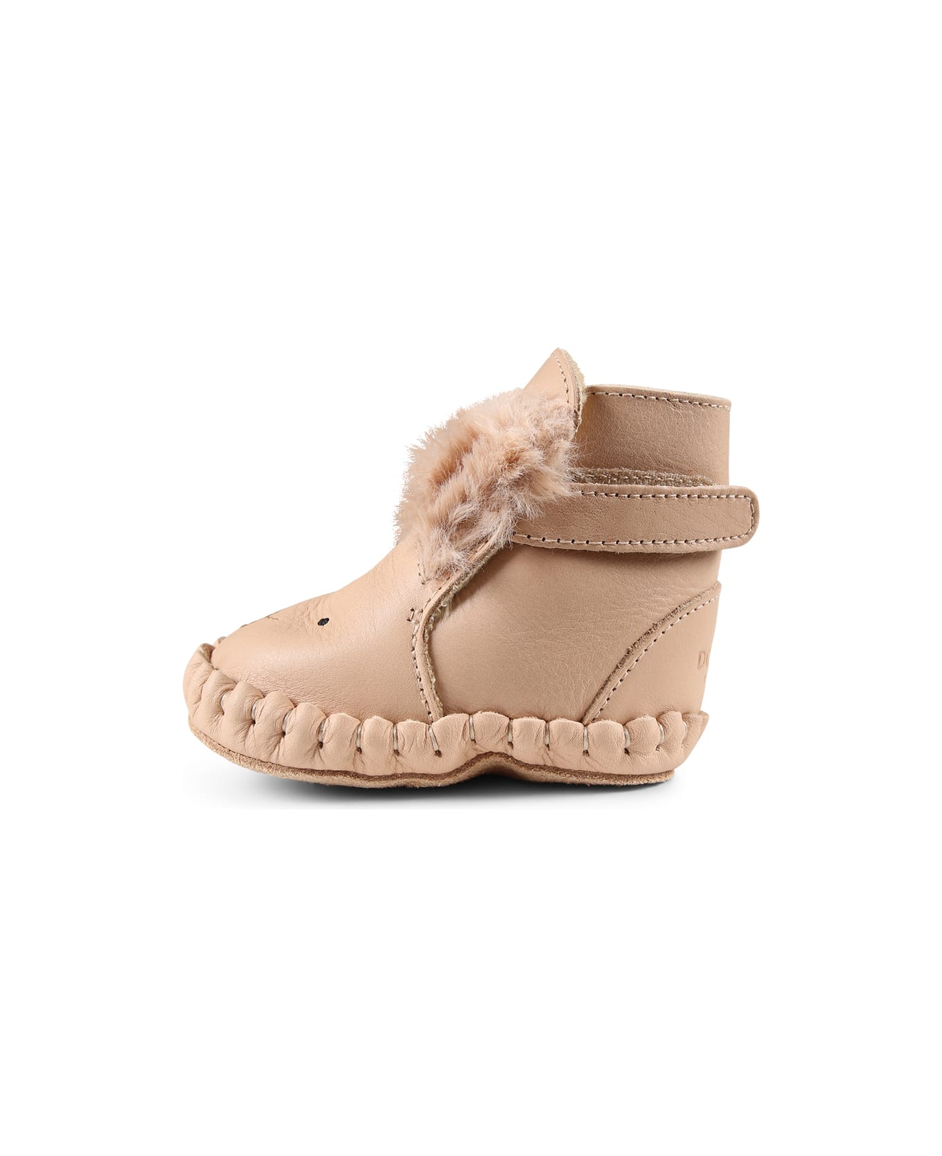 Donsje Beige Ankle Boots For Babykids With Rabbit - Beige