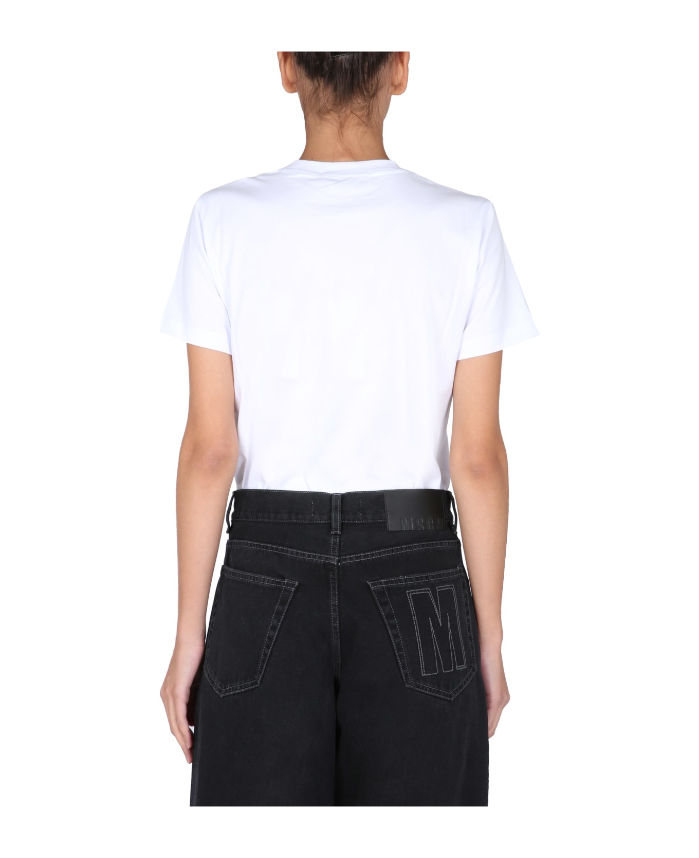 MSGM T-shirt With Logo - Optical white Tシャツ