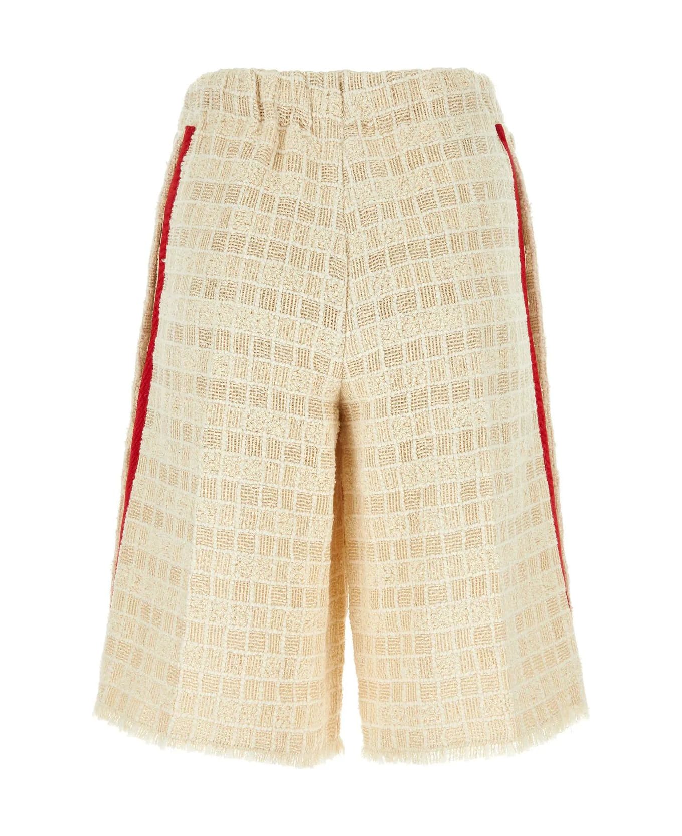 Gucci Sand Tweed Bermuda Shorts - White ショートパンツ