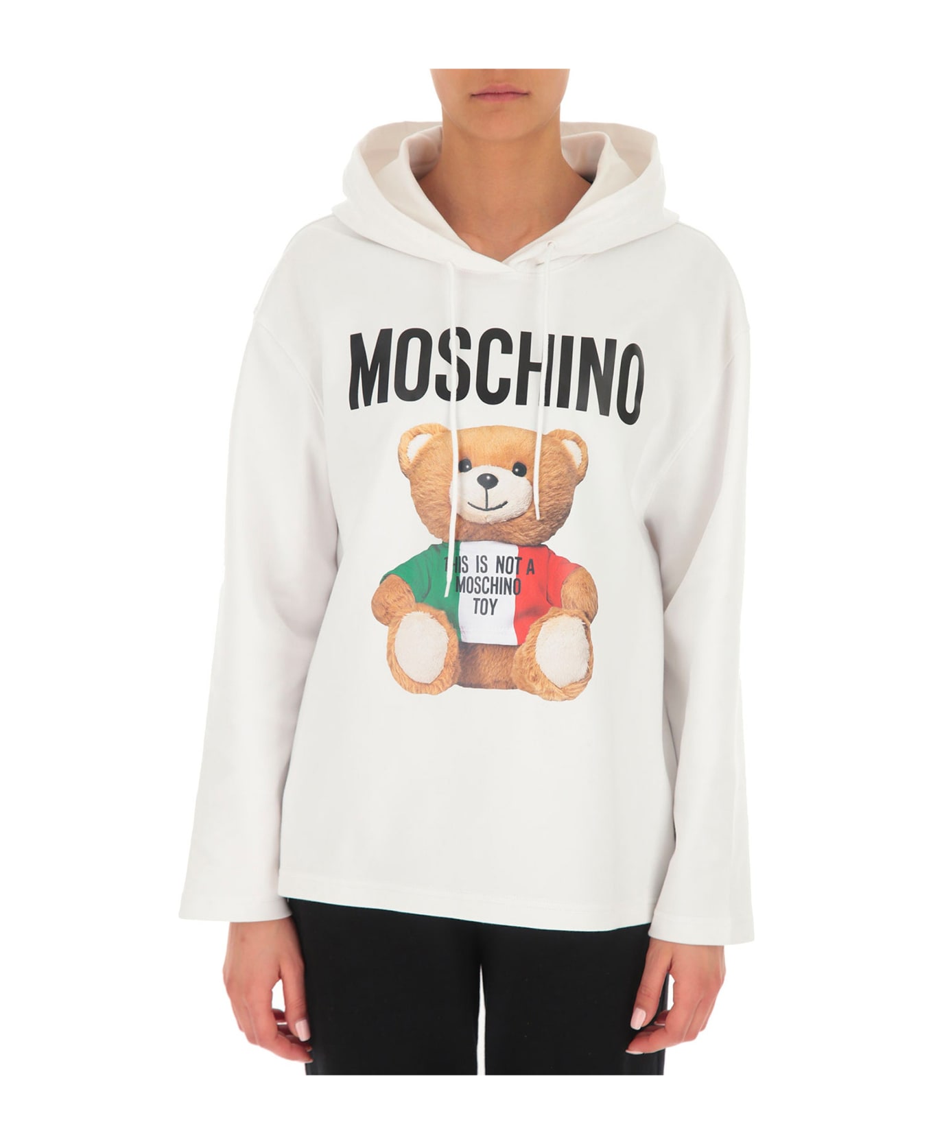 Moschino Couture Logo Hooded Sweatshirt - White