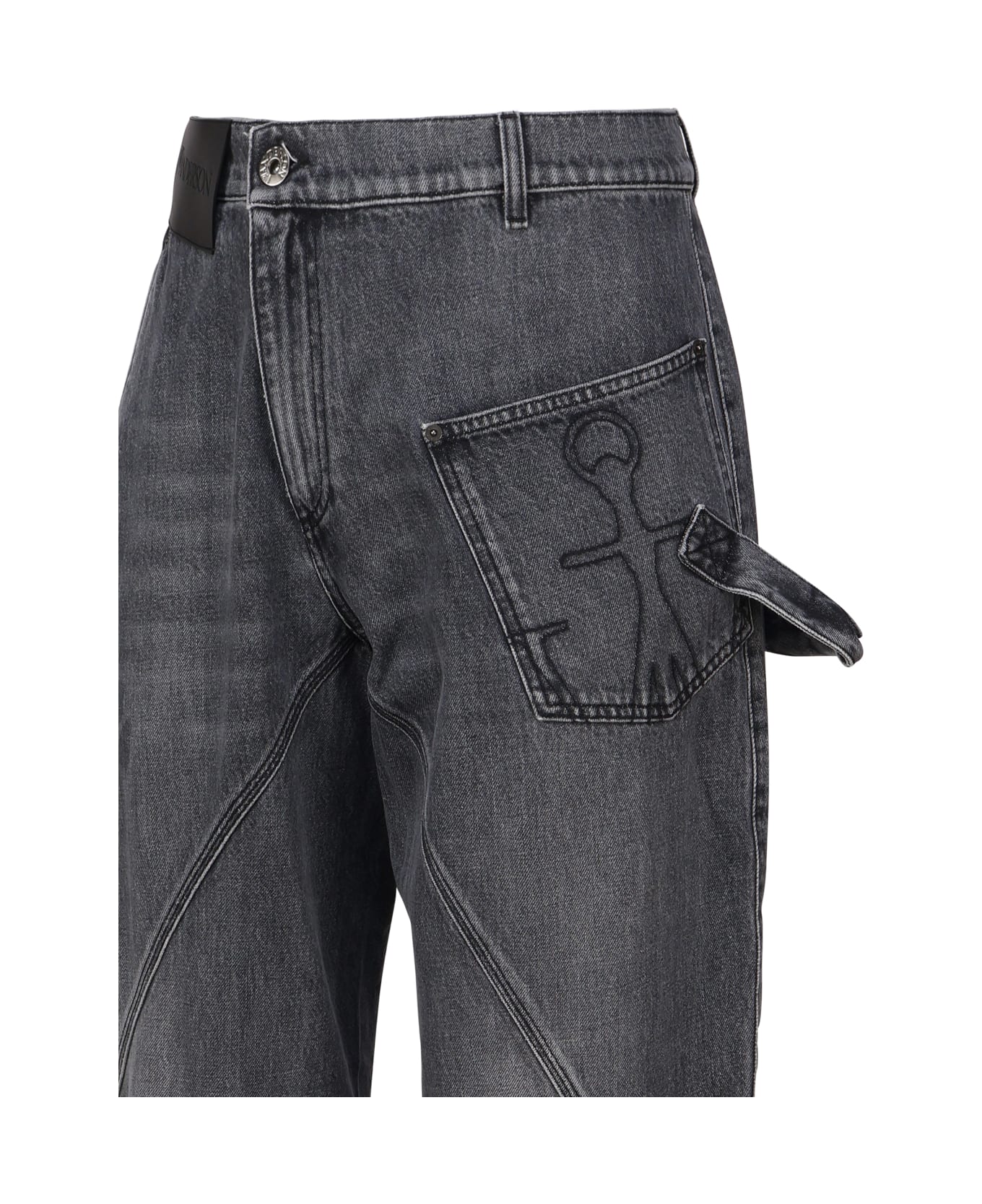 J.W. Anderson Oversized Wide Leg Jeans - Grey