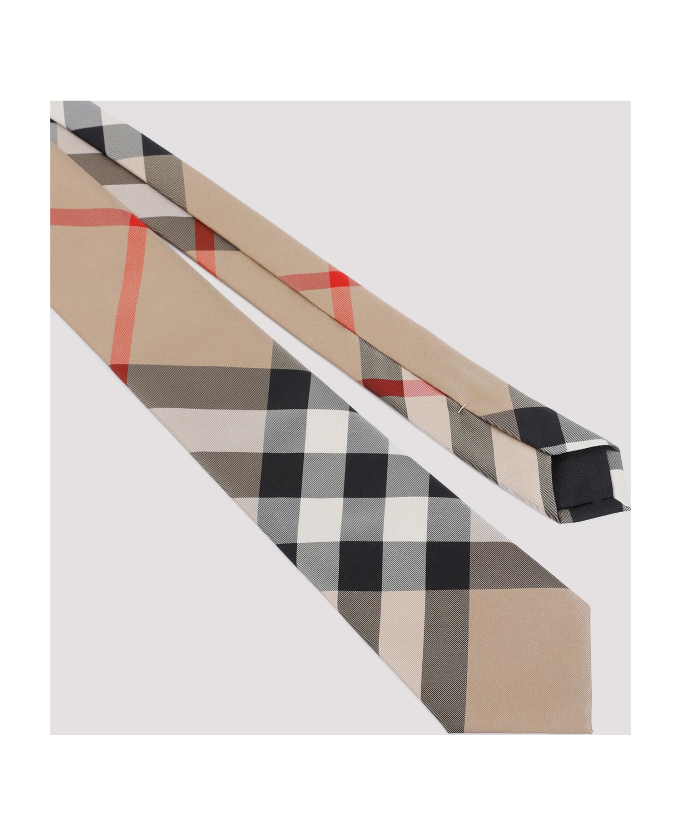 Burberry Classic Cut Check Silk Tie - Archive Beige