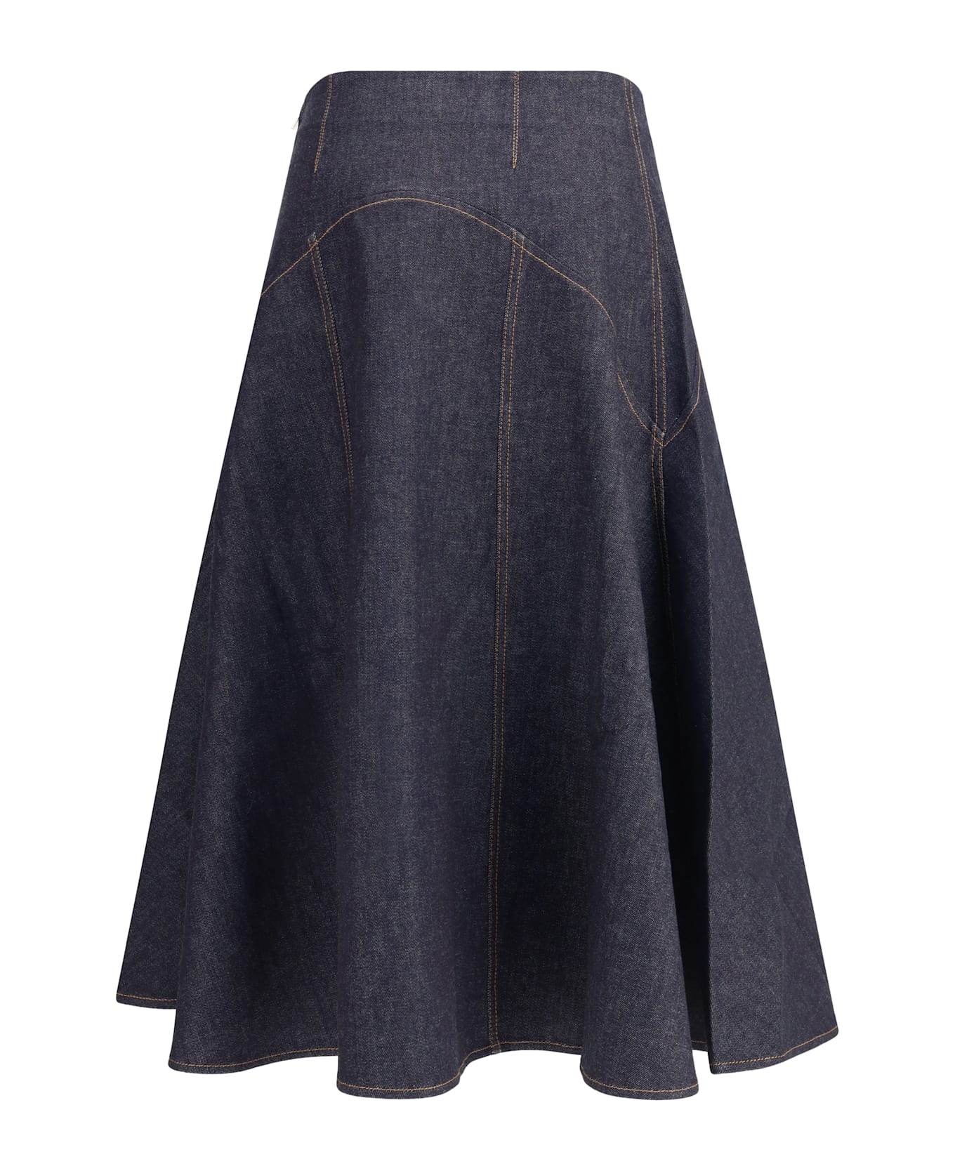 Jacquemus Denim Midi Skirt - BLUE