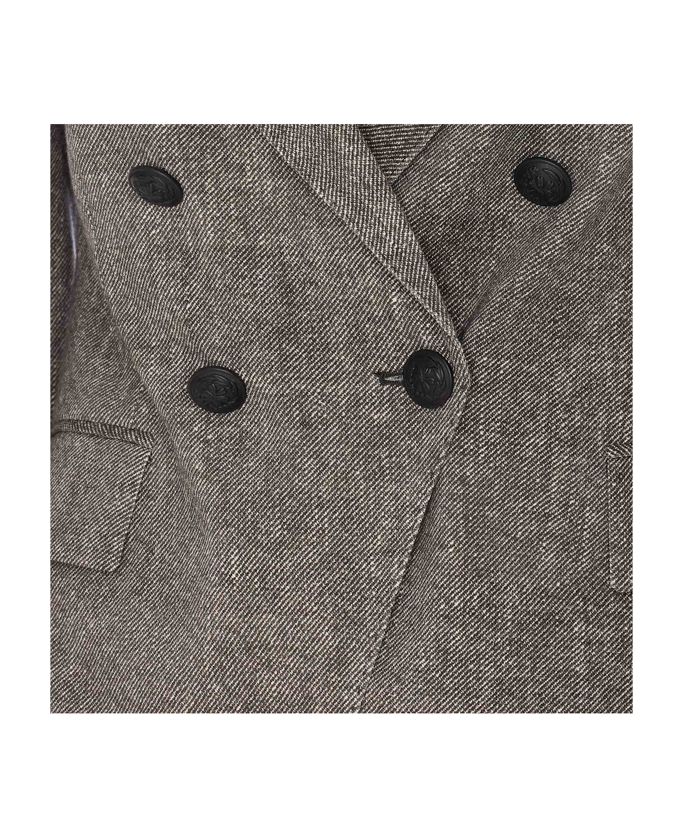 Circolo 1901 Double Breasted Buttons Closure Jacket - Grey