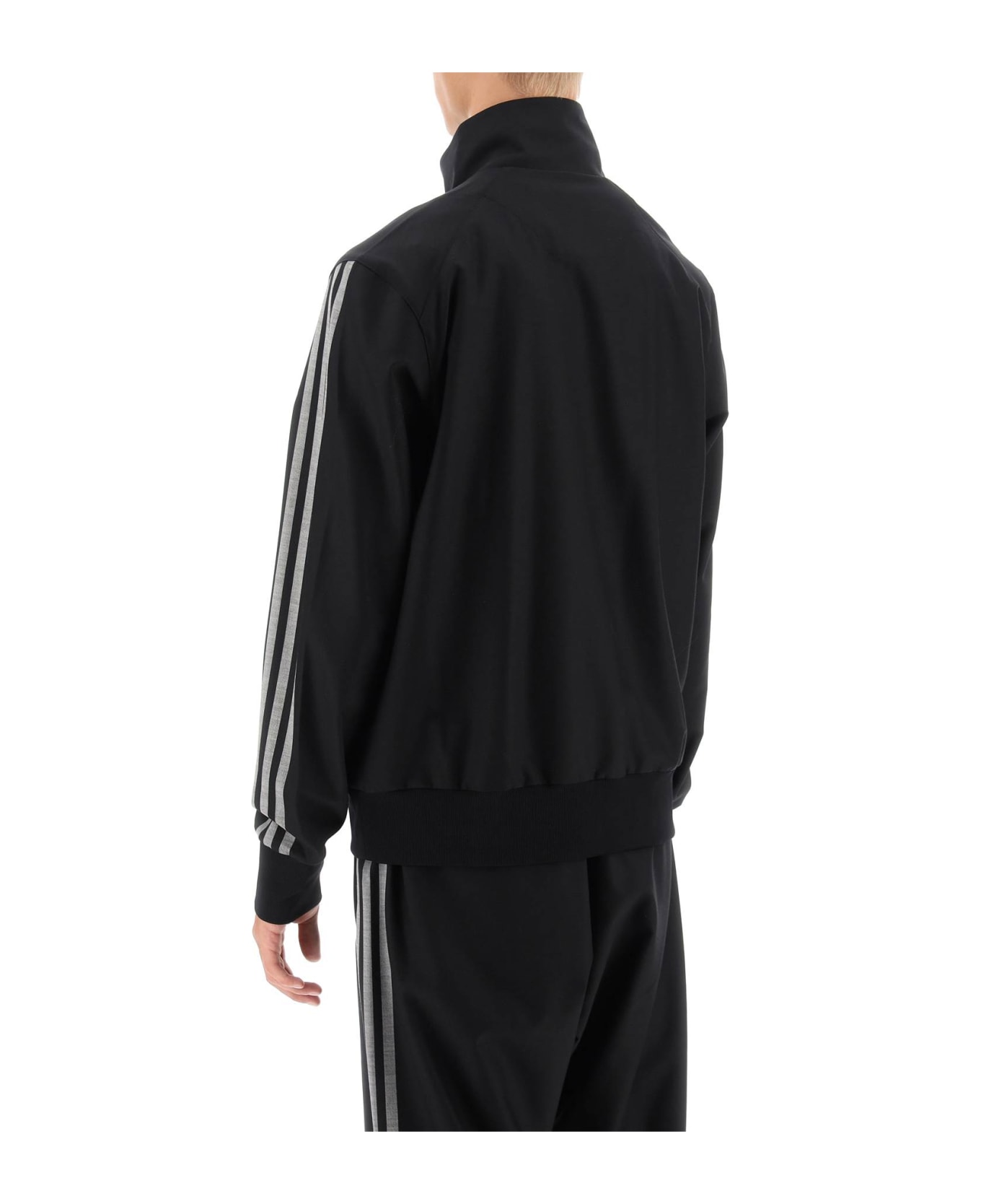 Y-3 Zip-up Track Sweatshirt Fleece - BLACK