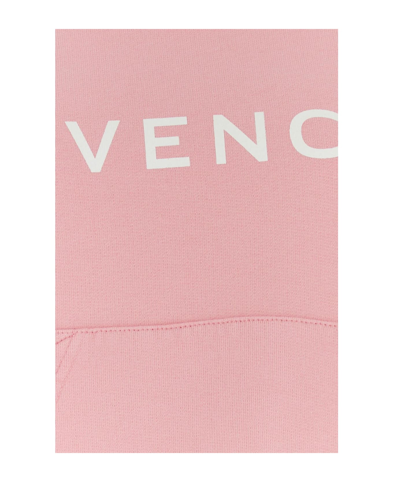 Givenchy Cropped Logo Hoodie - Pink フリース