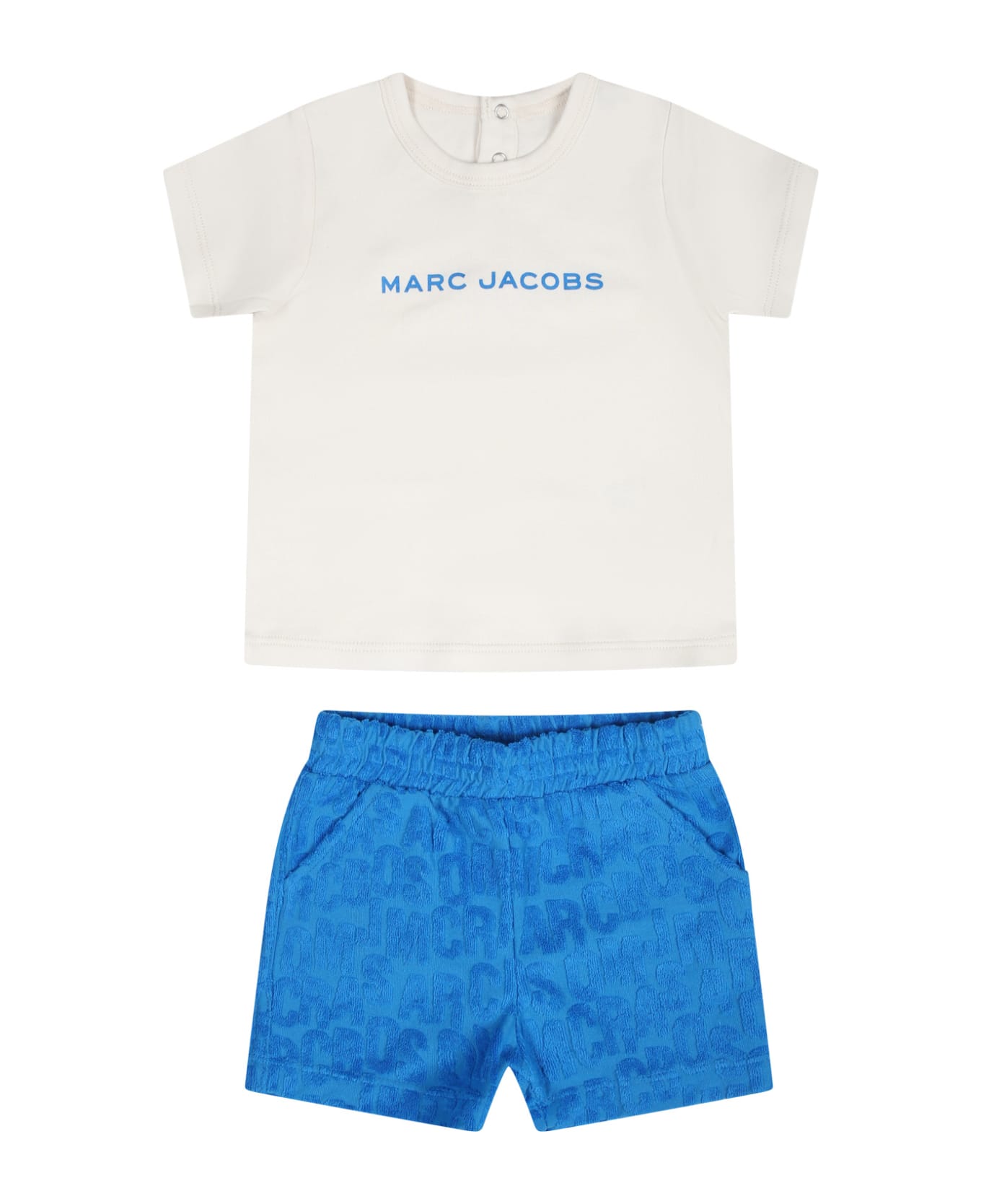 Marc Jacobs Blue Sports Outfit For Newborns With Logo - Light Blue ボトムス