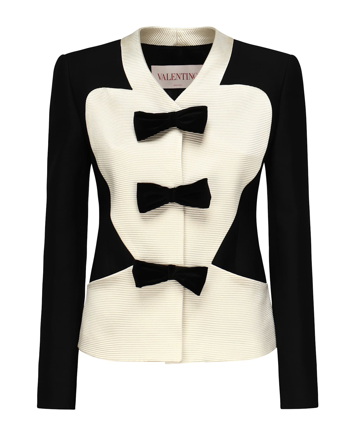 Valentino Garavani Crepe Jacket With Bows - Beige