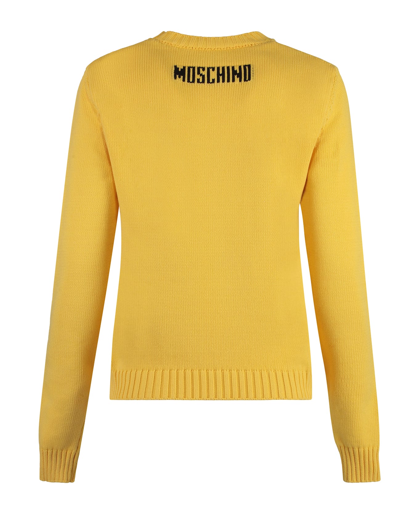 Moschino Smiley® - Cotton Blend Crew-neck Sweater - Yellow