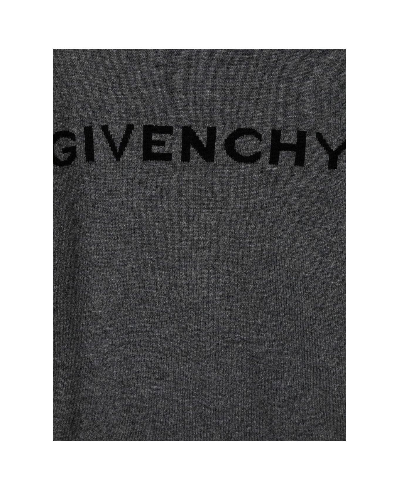 Givenchy Grey And Black Givenchy 4g Sweater - Anthracite chine