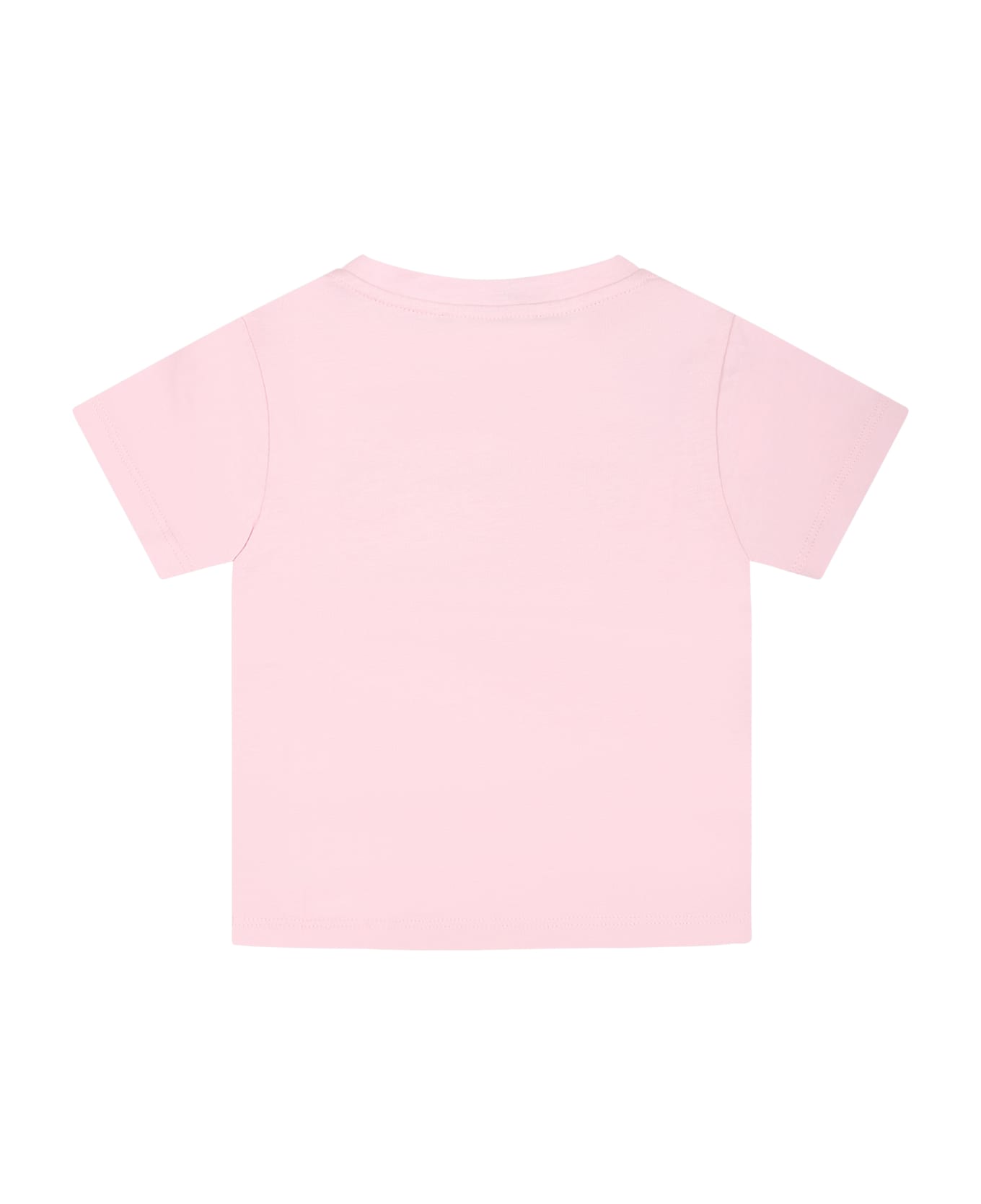 Balmain Pink T-shirt For Baby Girl With Logo - Pink