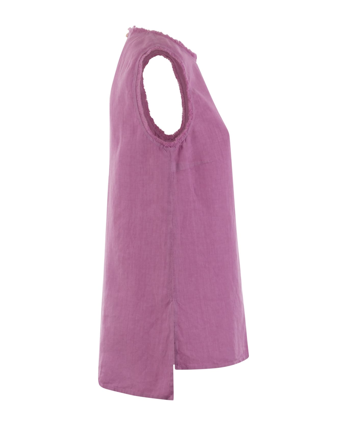 Peserico Sleeveless Linen Top - Pink タンクトップ