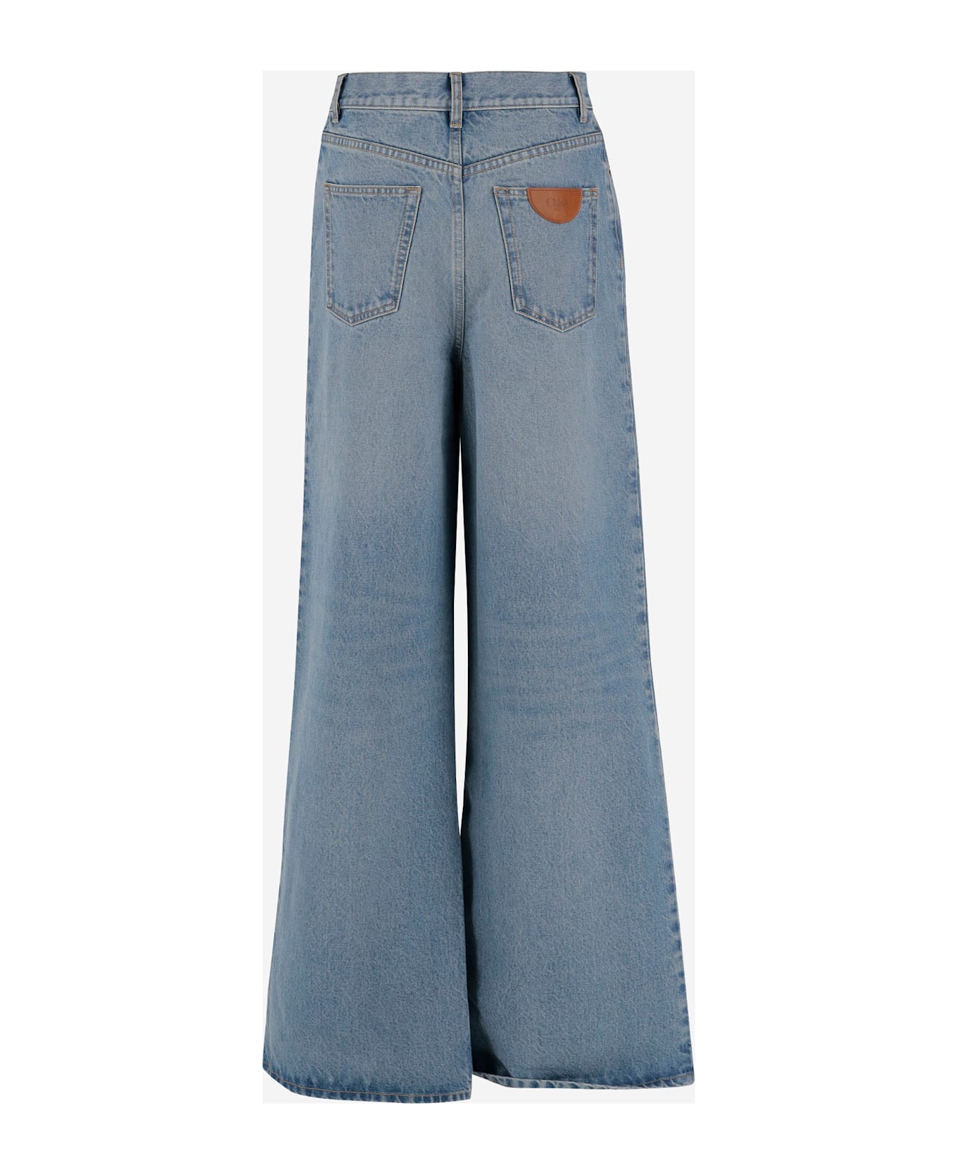 Chloé Wide-leg, High-waisted Jeans - Blue