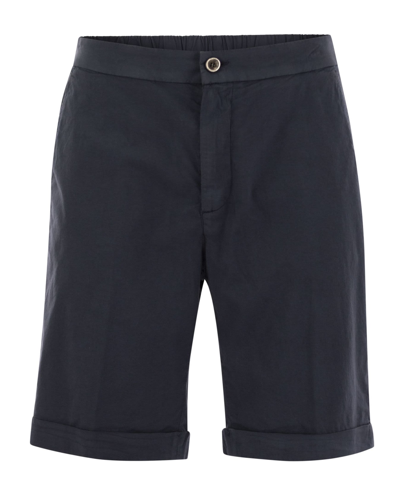 Peserico Stretch Cotton Shorts - Blue