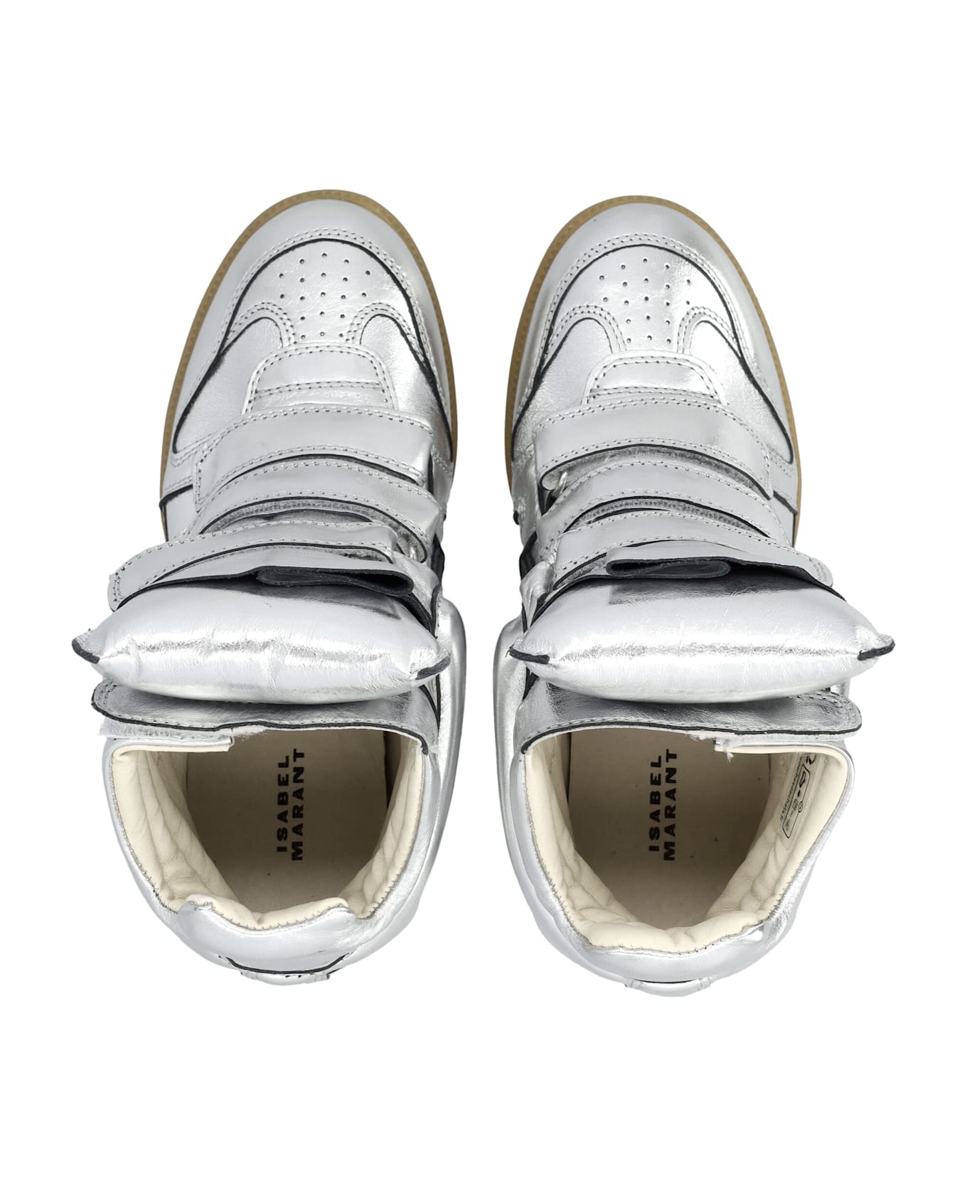 Isabel Marant Bekett Metallic Silver Sneakers - GUN METAL