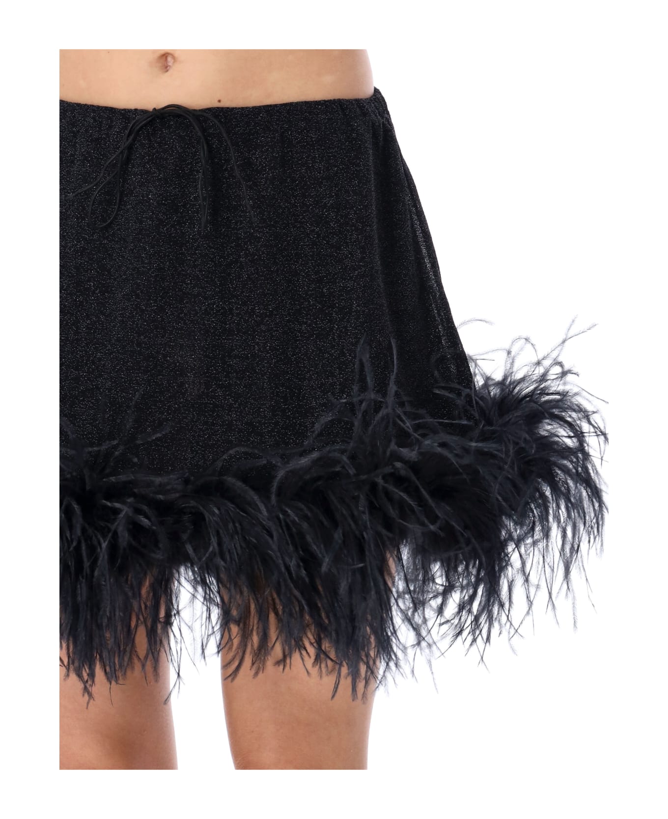 Oseree Lumière Plumage Mini Skirt - BLACK