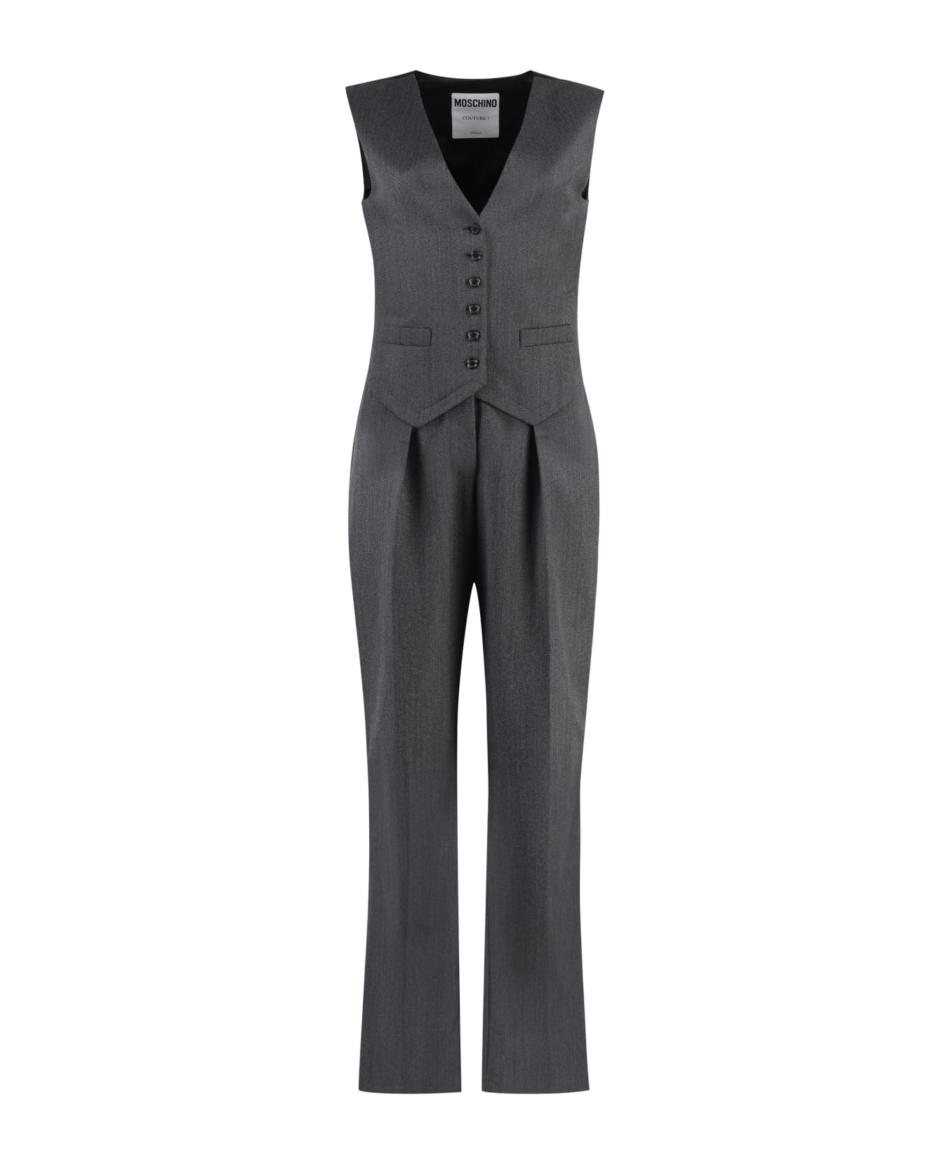 Moschino Virgin Wool Jumpsuit - grey
