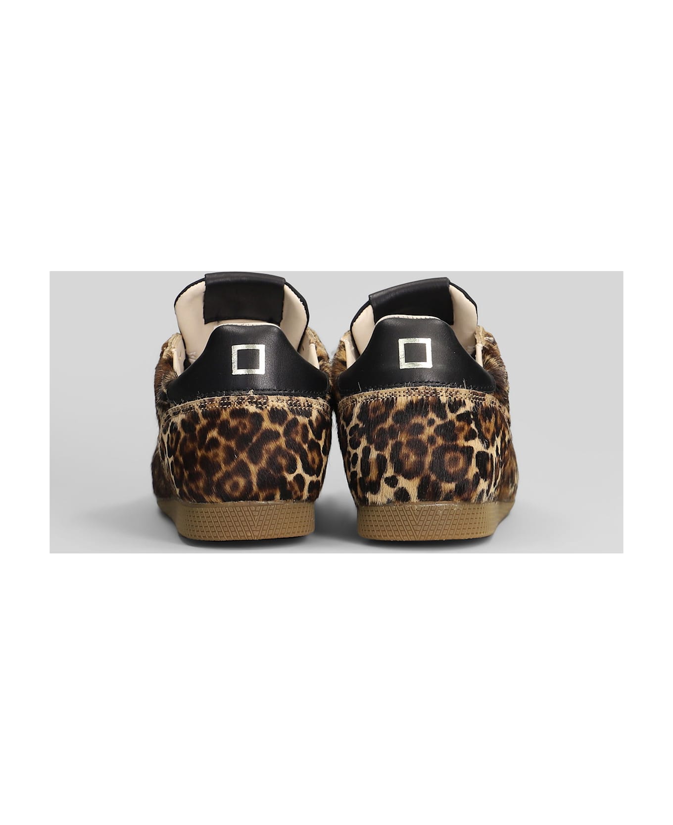 D.A.T.E. Fuga Low Pony Sneakers In Animalier Suede And Fabric - Animalier
