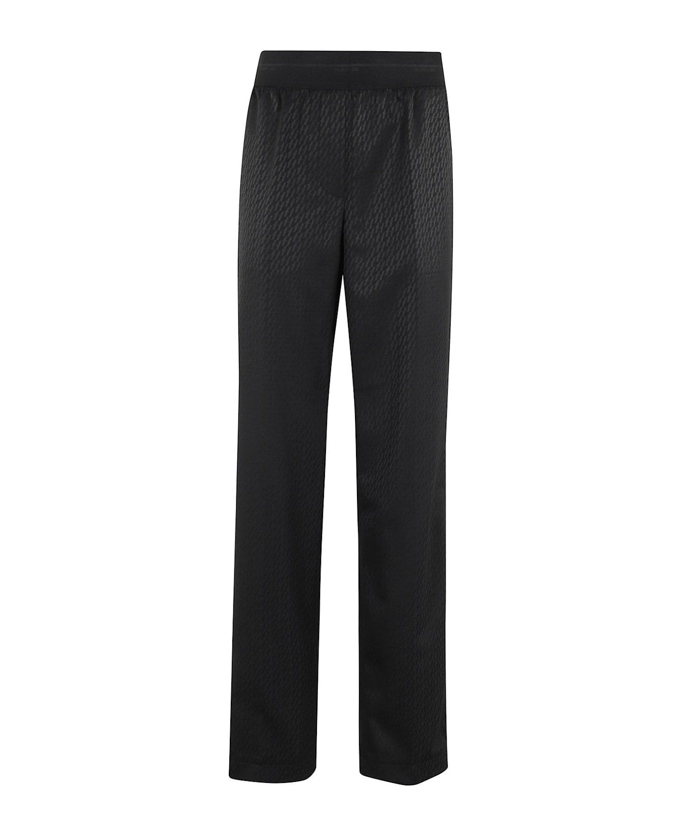 Helmut Lang Logo-jacquard Straight-leg Trousers - P Black/black