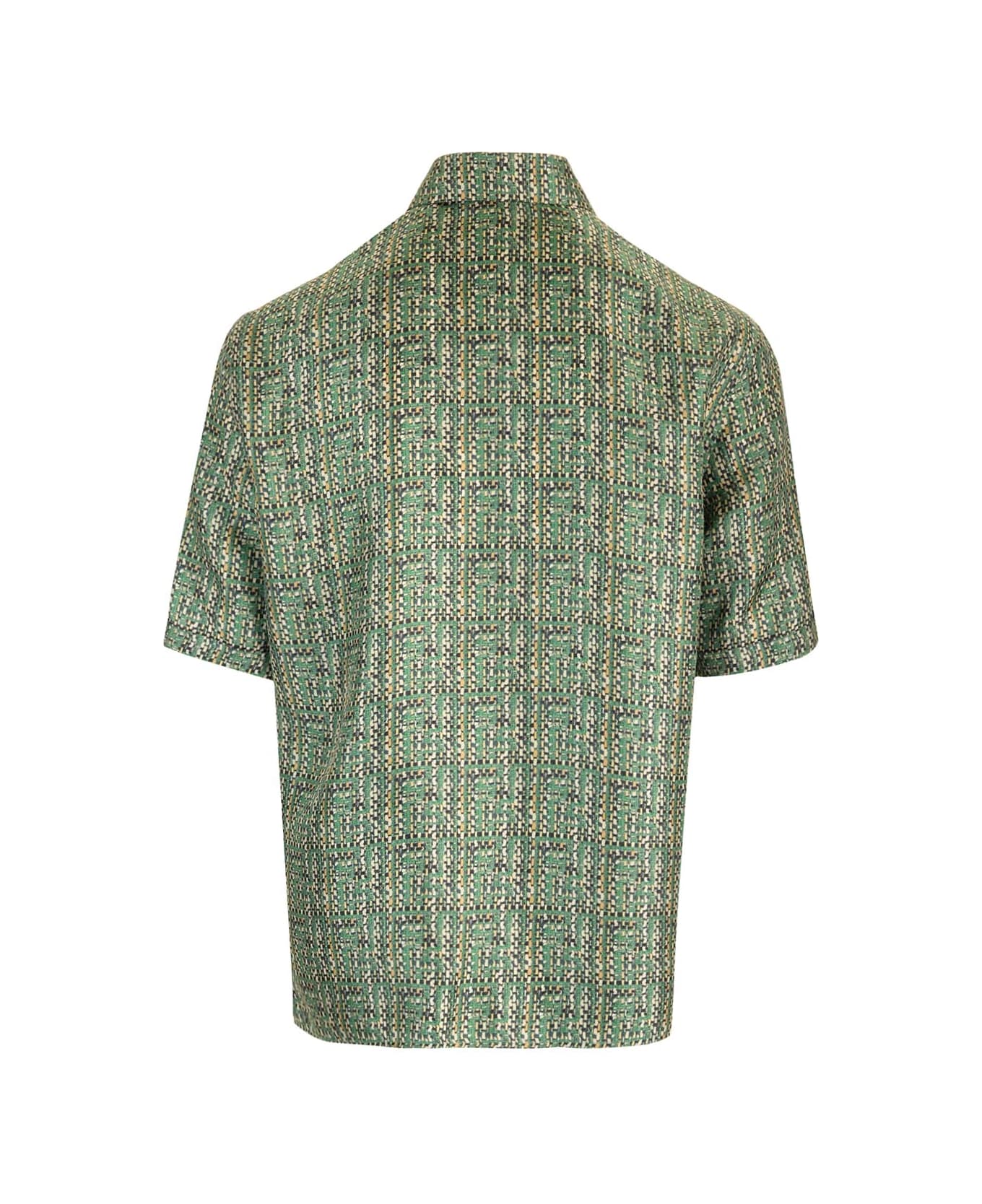 Fendi Printed Silk Shirt - GREEN