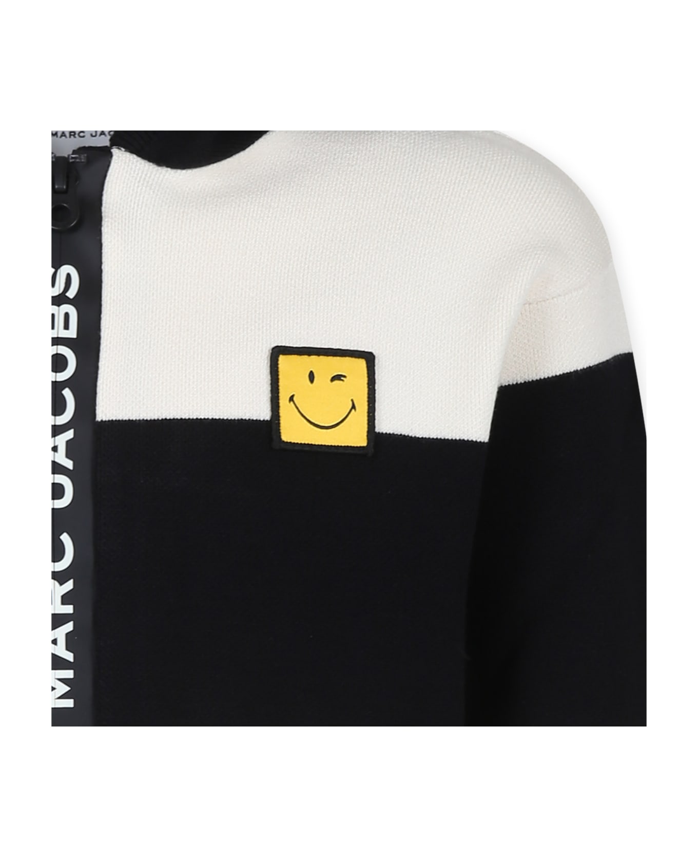 Marc Jacobs Black Cardigan For Kids With Smiley - Multicolor