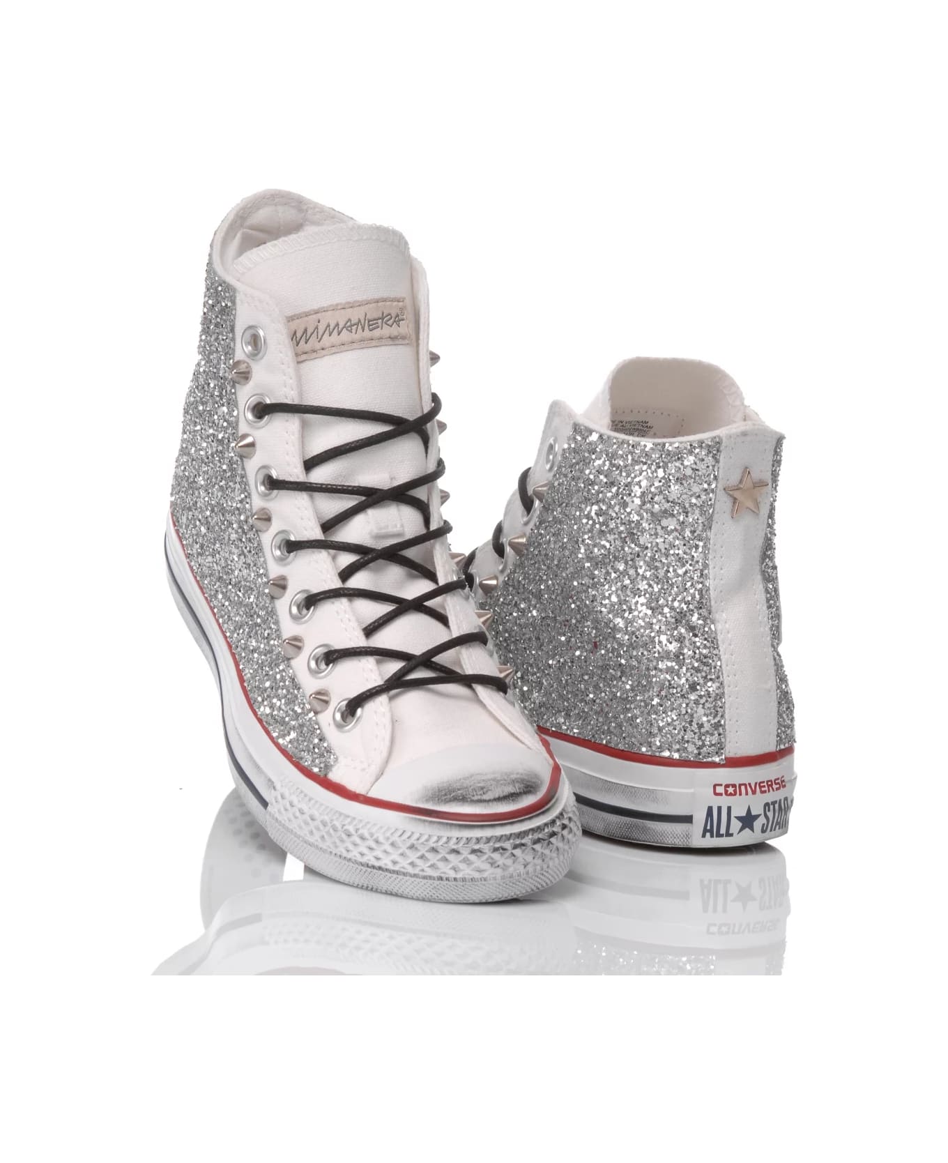 Mimanera Converse Glitter Silver Customized Mimanera