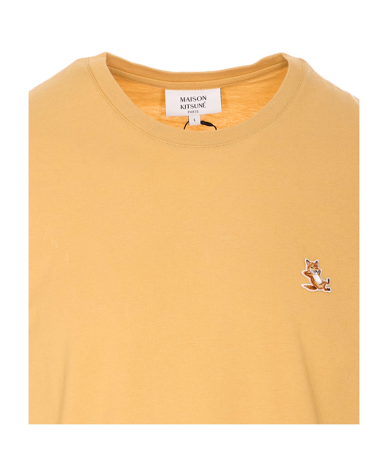 Maison Kitsuné Chillax Fox Patch T-shirt - Yellow