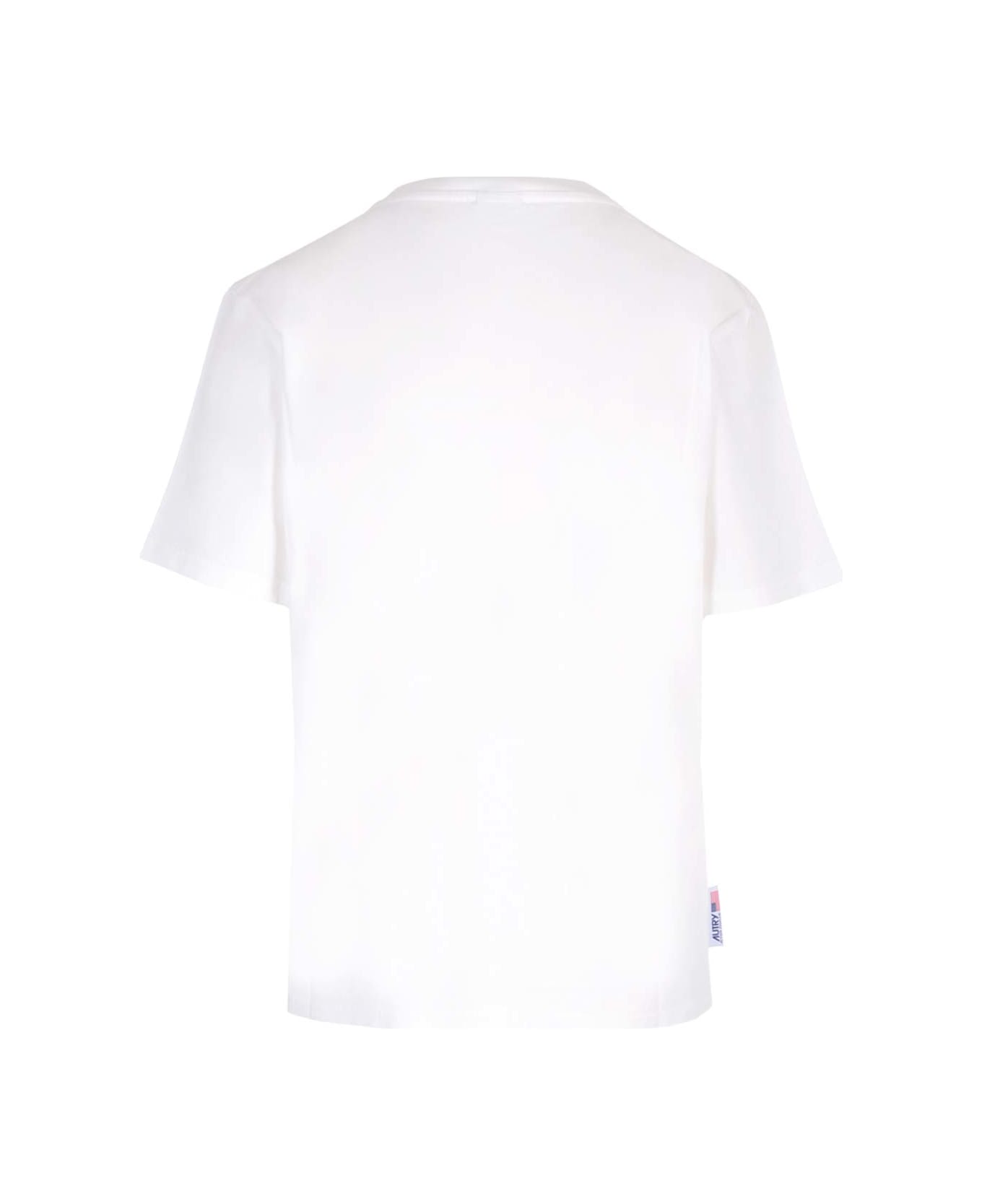 Autry Crew-neck Cotton T-shirt - Bianco Tシャツ