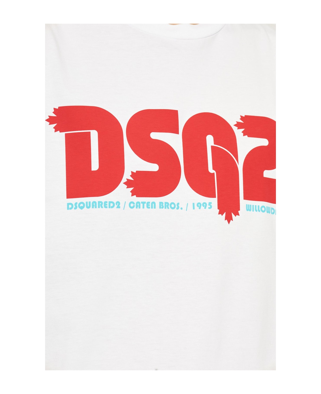 Dsquared2 Logo Printed Crewneck T-shirt - WHITE