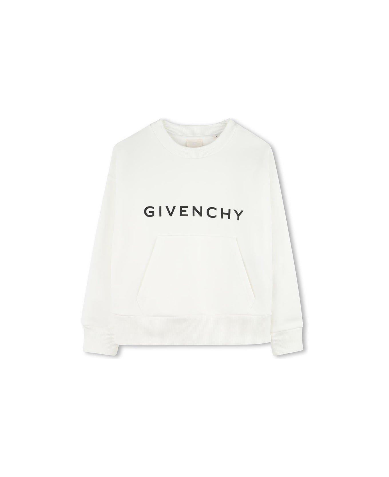 Givenchy White Sweatshirt With Givenchy 4g Logo - Bianco Sporco