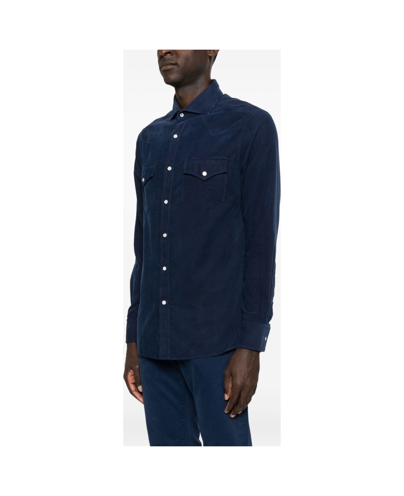 Brunello Cucinelli Cotton Shirt - Blue