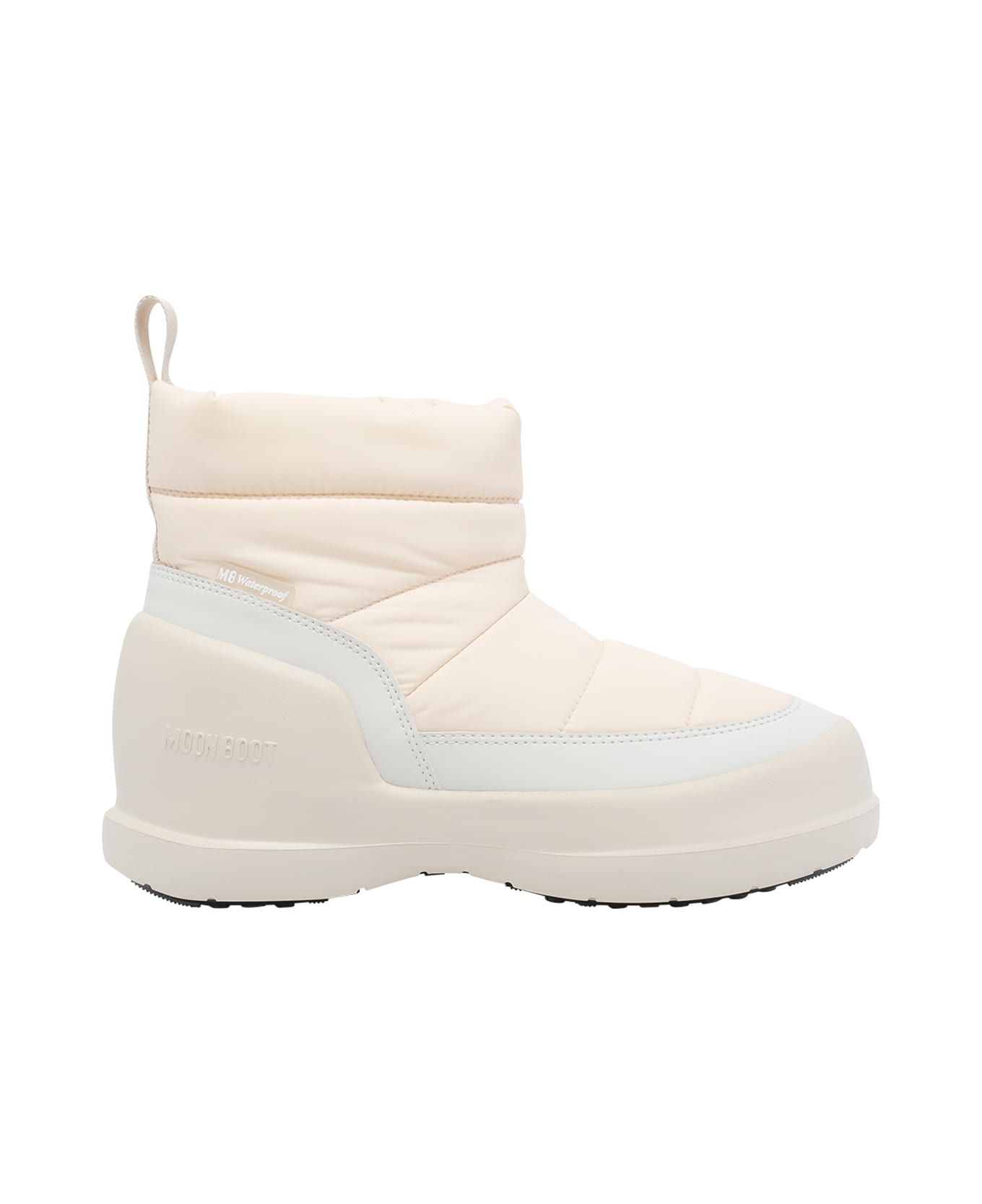 Moon Boot Mezzaluna Puffy Cream Booties - White